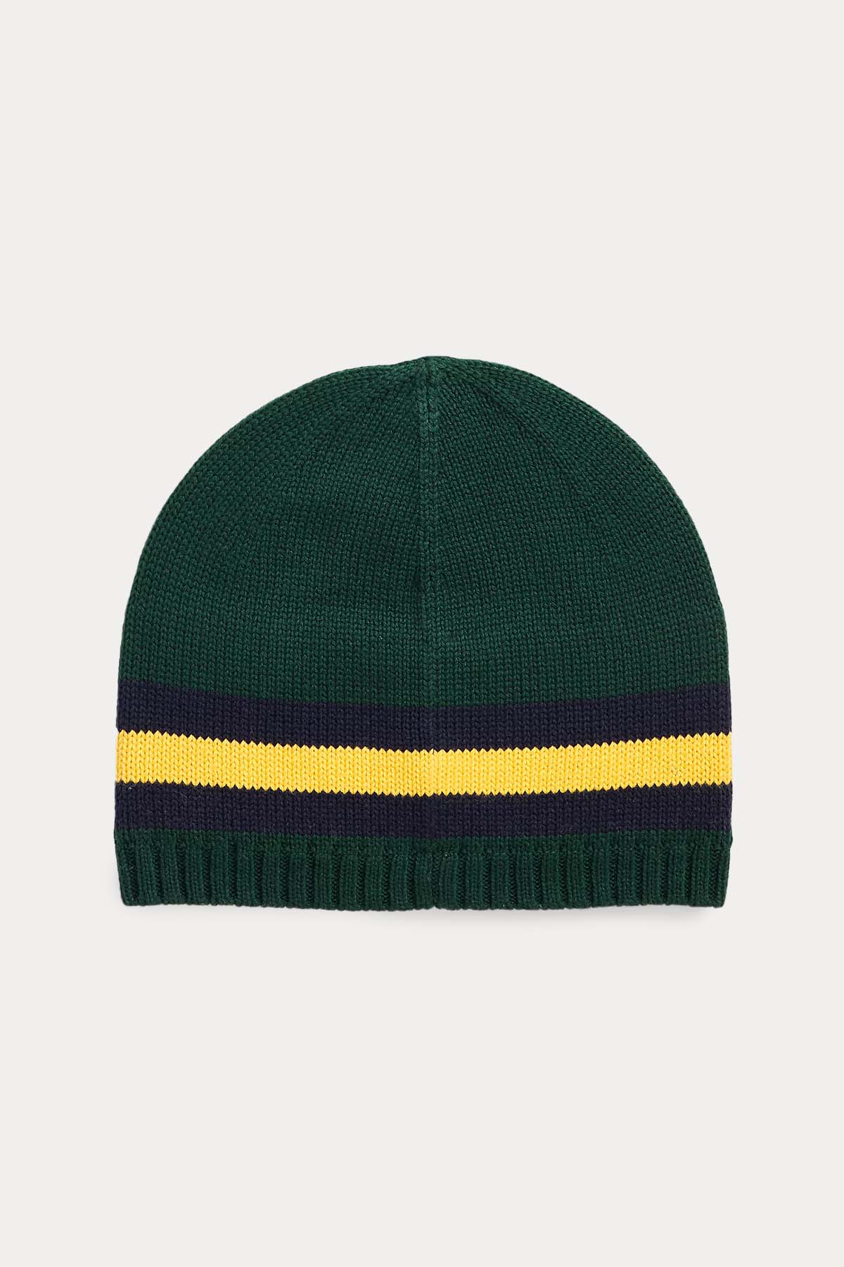 Polo Ralph Lauren Kids 4-7 Yaş Unisex Çocuk Polo Bear Örgü Bere-Libas Trendy Fashion Store