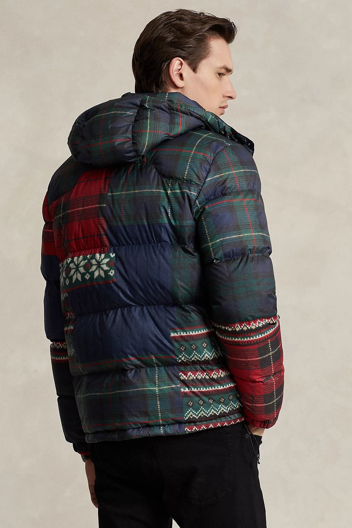 Polo Ralph Lauren Fair Isle Desenli Kapüşonlu Puffer Mont-Libas Trendy Fashion Store