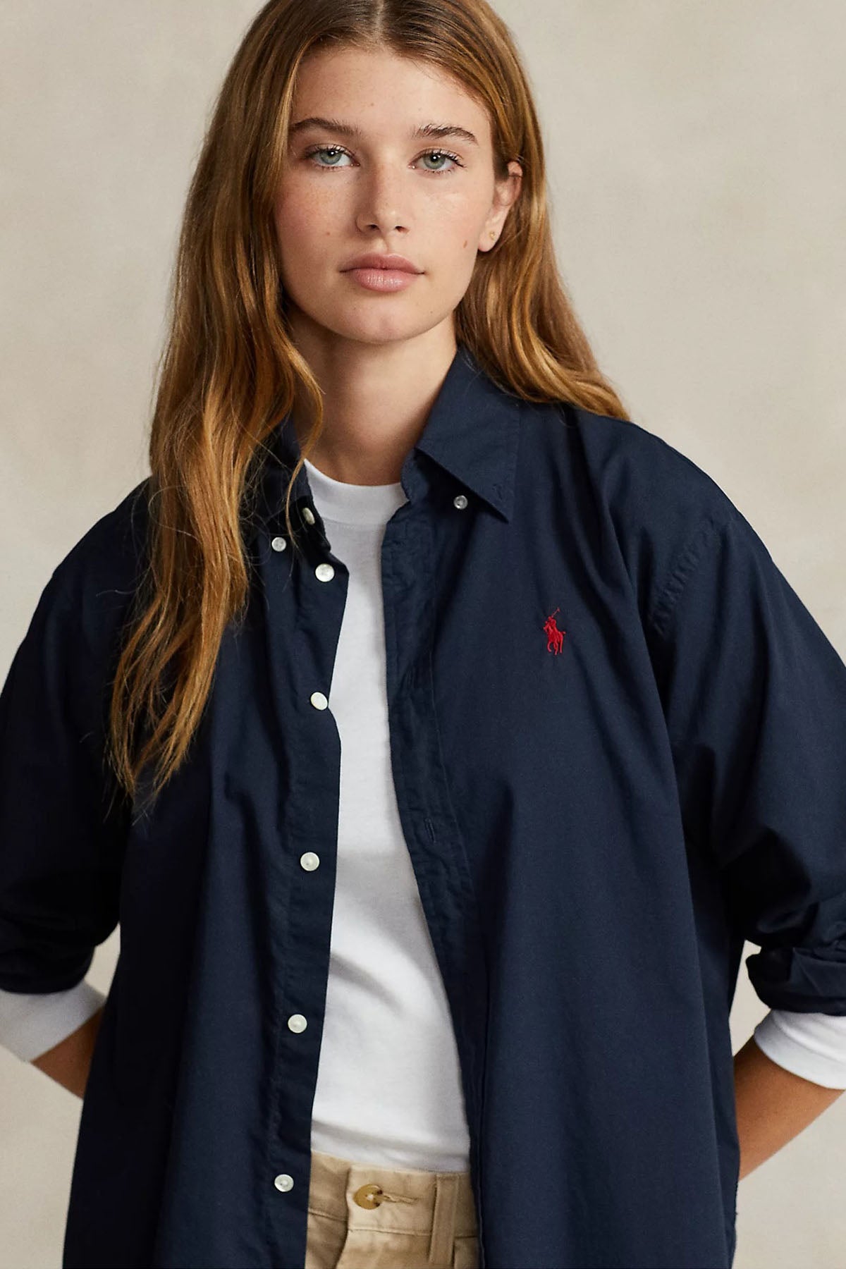 Polo Ralph Lauren Logolu Geniş Kesim Gömlek-Libas Trendy Fashion Store