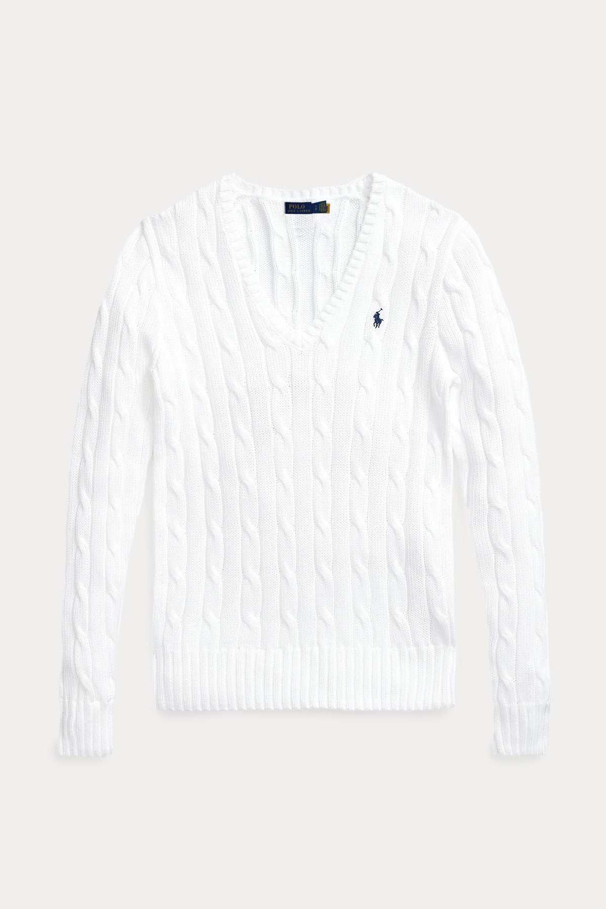 Polo Ralph Lauren Pima Cotton Slim Fit V Yaka Saç Örgü Triko-Libas Trendy Fashion Store