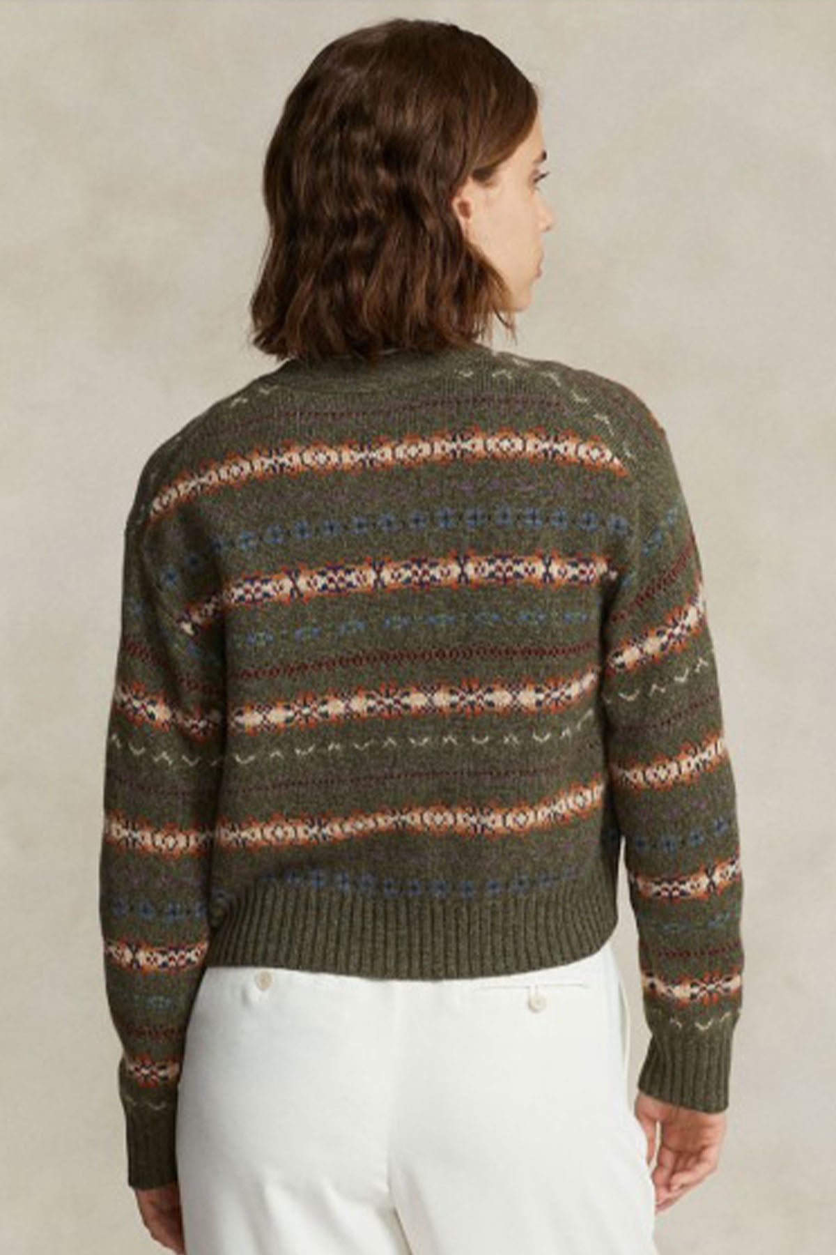 Polo Ralph Lauren Fair Isle Desenli Kaşmirli Örgü Yün Triko Ceket-Libas Trendy Fashion Store