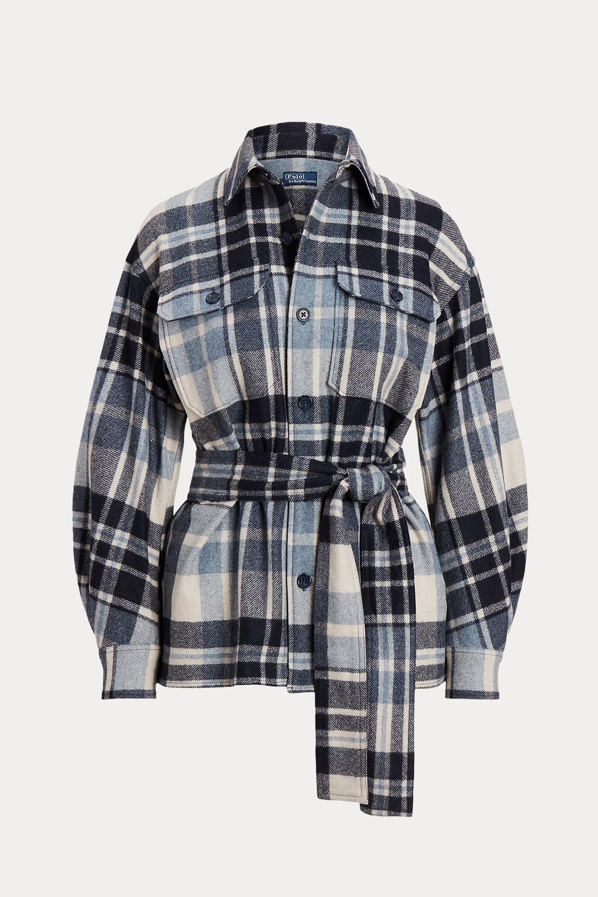 Polo Ralph Lauren Ekoseli Kuşaklı Yün Gömlek Ceket-Libas Trendy Fashion Store