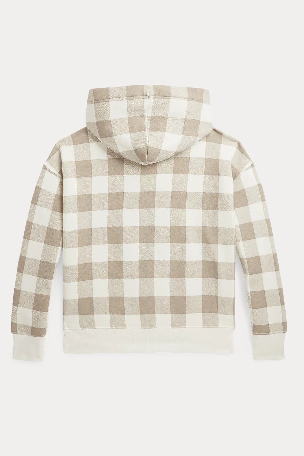 Polo Ralph Lauren Kids 5-6 Yaş Kız Çocuk Ekoseli Kapüşonlu Polo Bear Sweatshirt-Libas Trendy Fashion Store