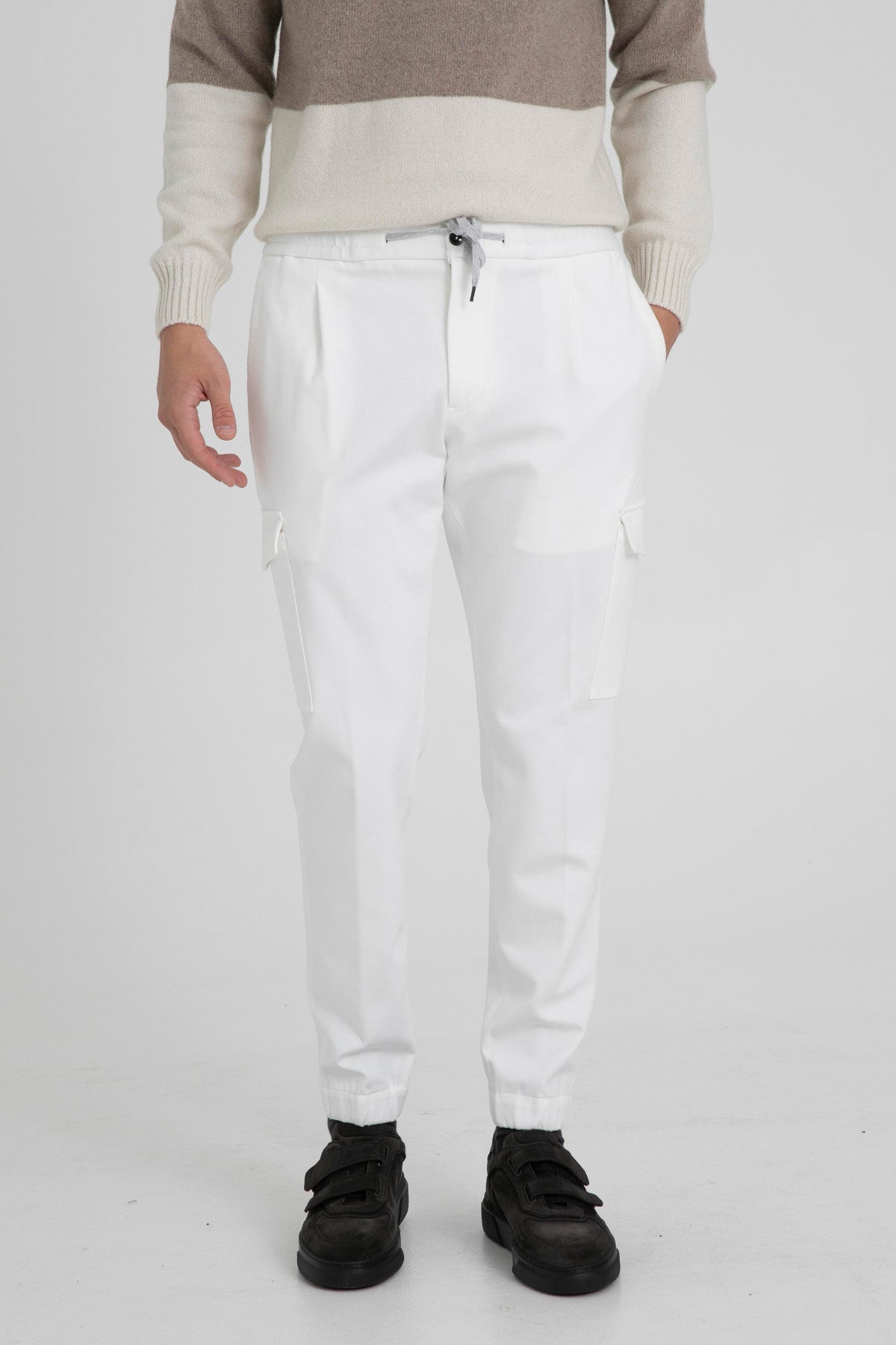 Pantaloni Torino Soft Fit Beli Lastikli Streç Tek Pileli Kargo Pantolon-Libas Trendy Fashion Store