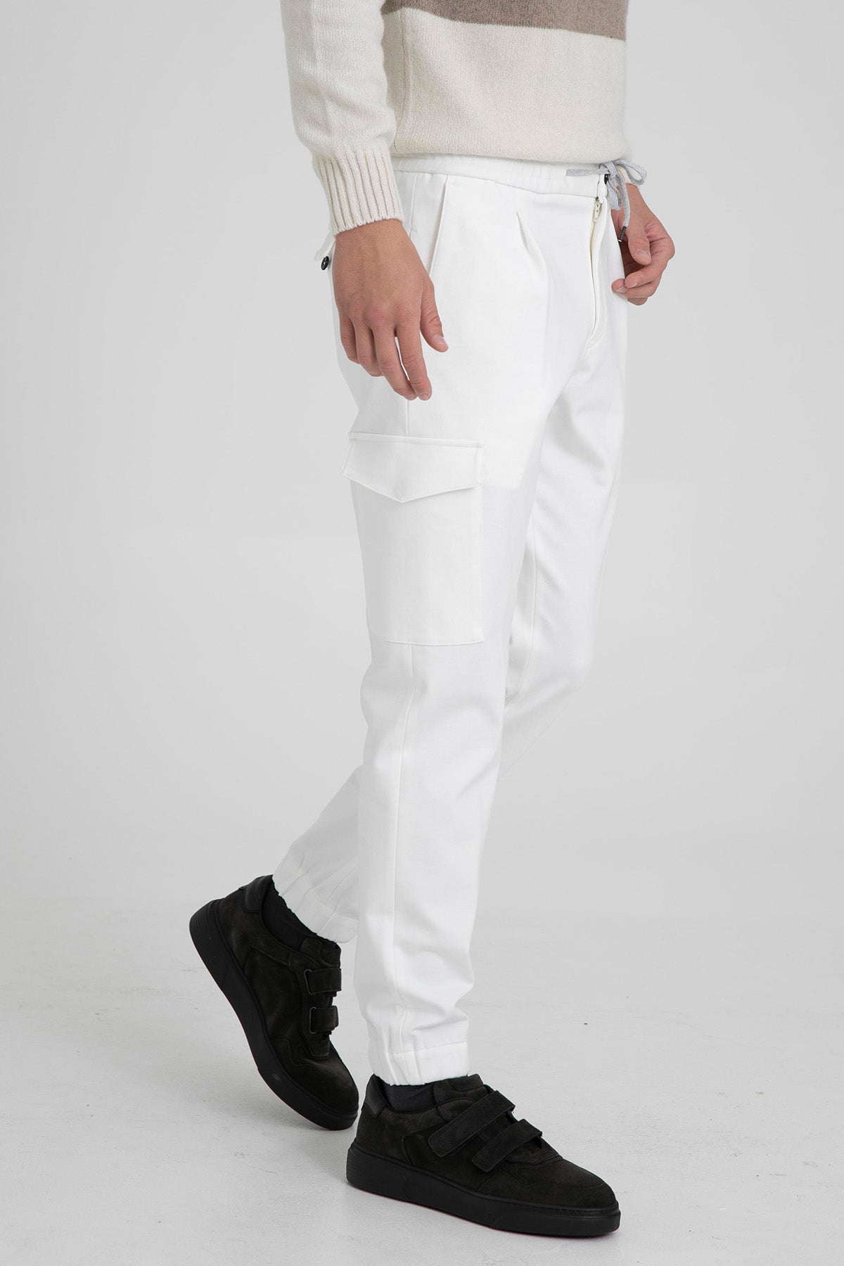 Pantaloni Torino Soft Fit Beli Lastikli Streç Tek Pileli Kargo Pantolon-Libas Trendy Fashion Store