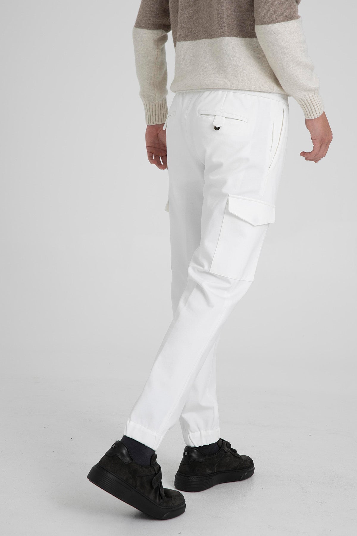 Pantaloni Torino Soft Fit Beli Lastikli Streç Tek Pileli Kargo Pantolon-Libas Trendy Fashion Store