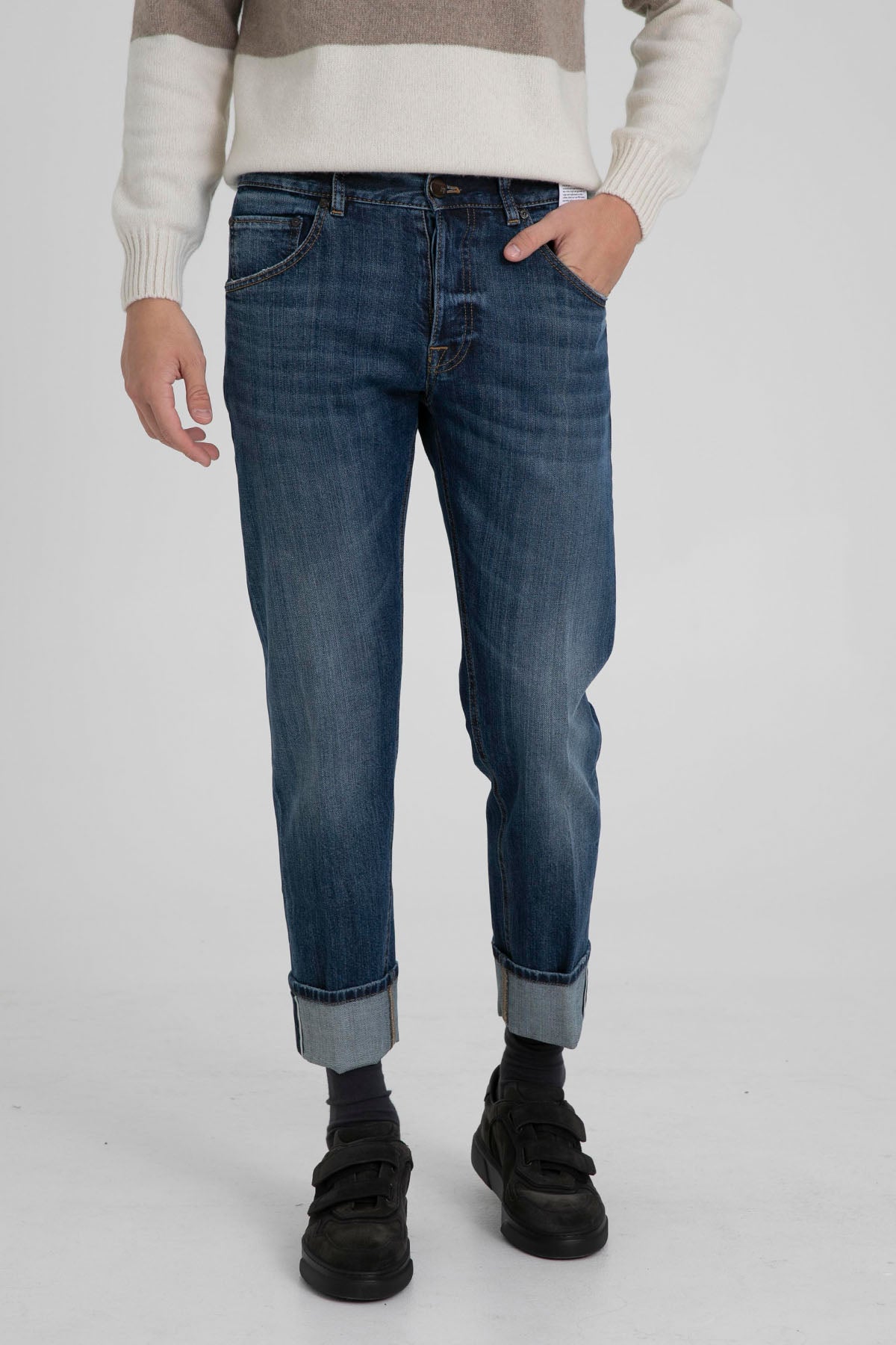 Pantaloni Torino Dub Fit Kalın Duble Paça Jeans-Libas Trendy Fashion Store