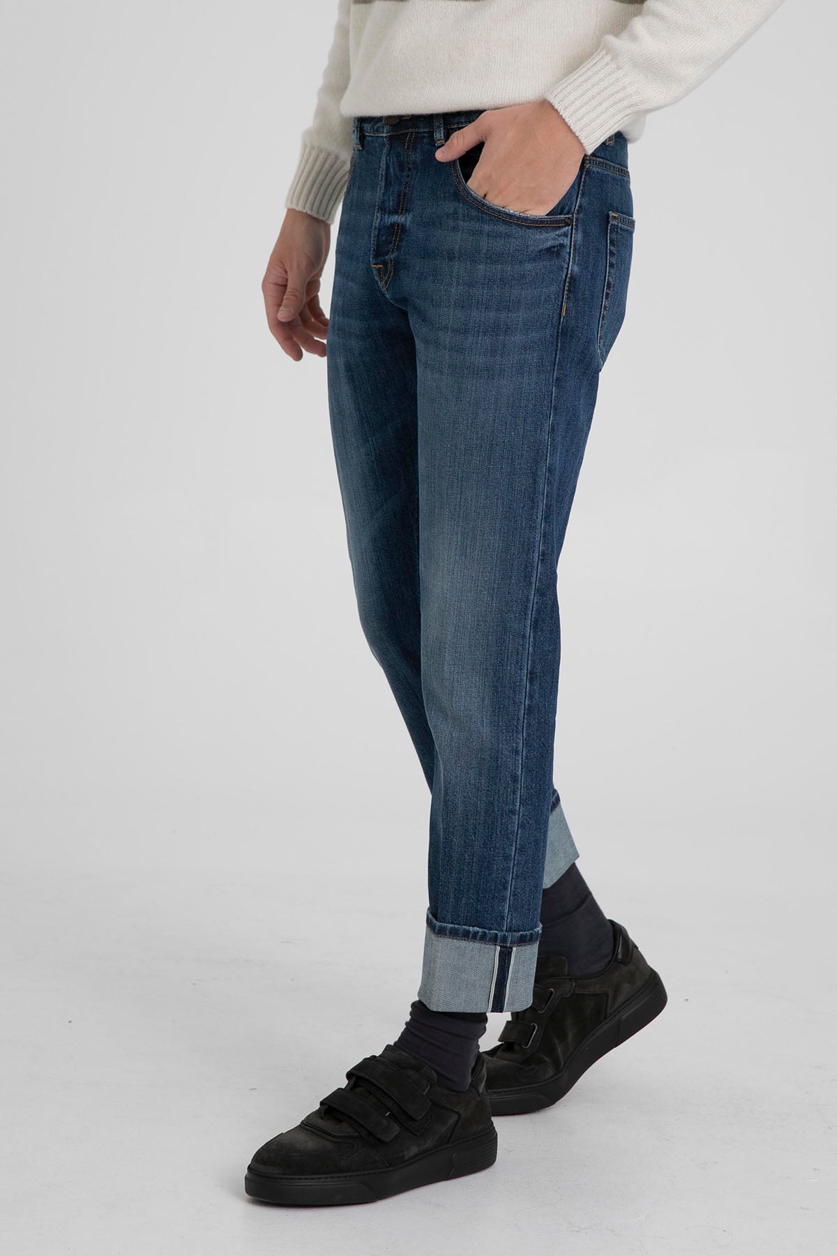 Pantaloni Torino Dub Fit Kalın Duble Paça Jeans-Libas Trendy Fashion Store