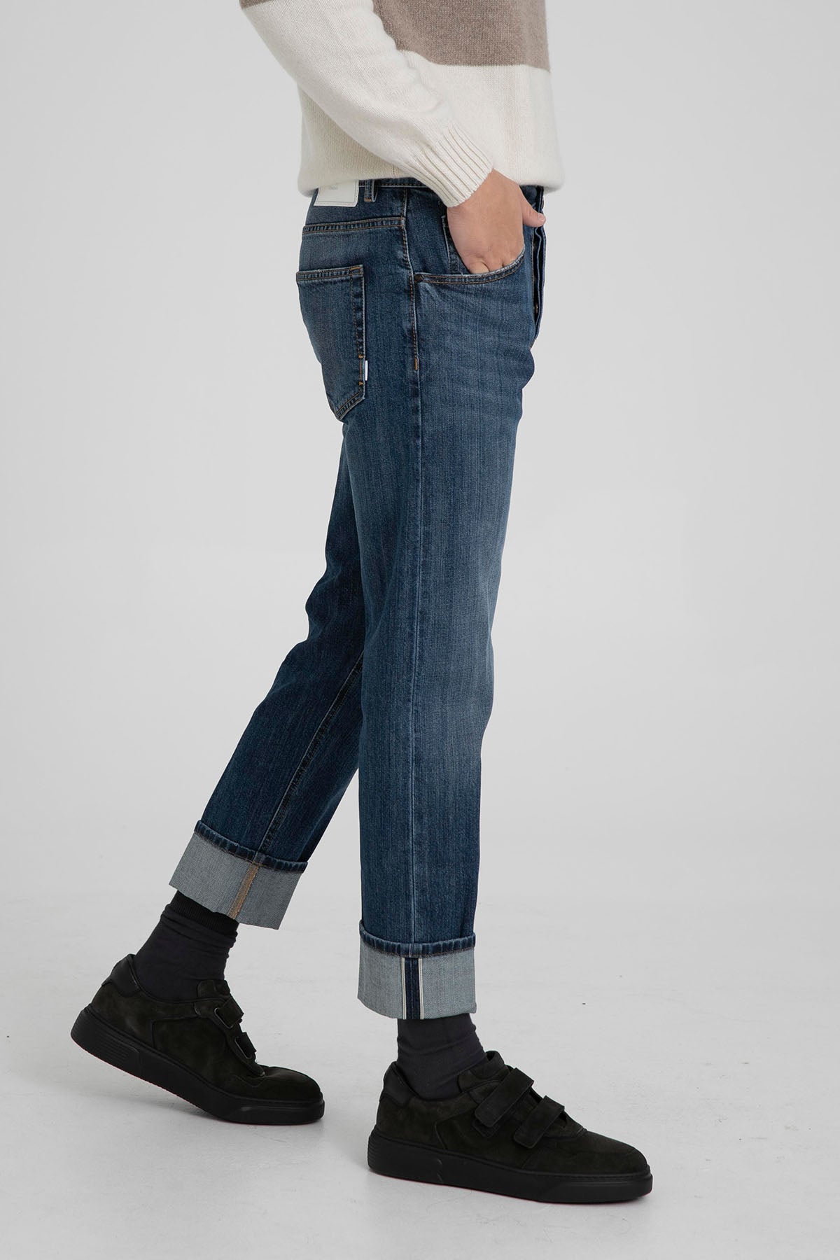 Pantaloni Torino Dub Fit Kalın Duble Paça Jeans-Libas Trendy Fashion Store