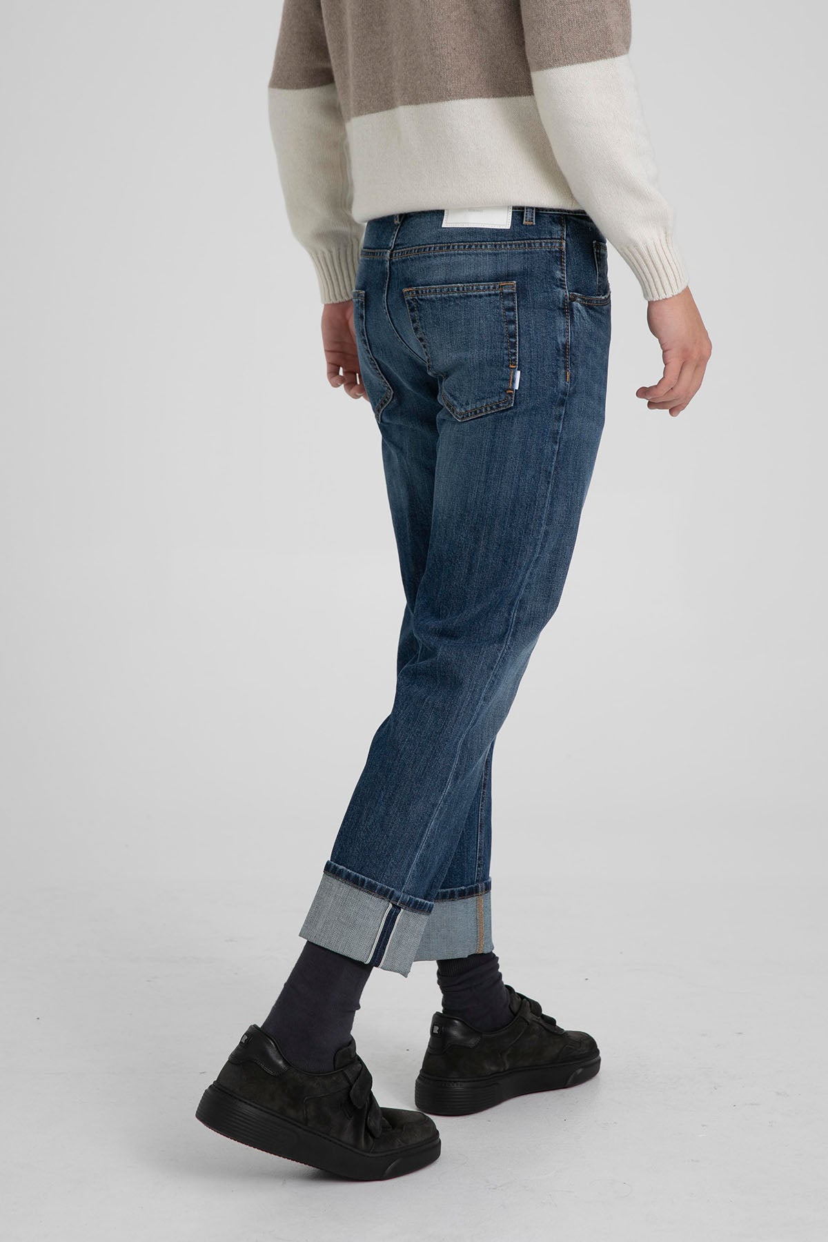 Pantaloni Torino Dub Fit Kalın Duble Paça Jeans-Libas Trendy Fashion Store