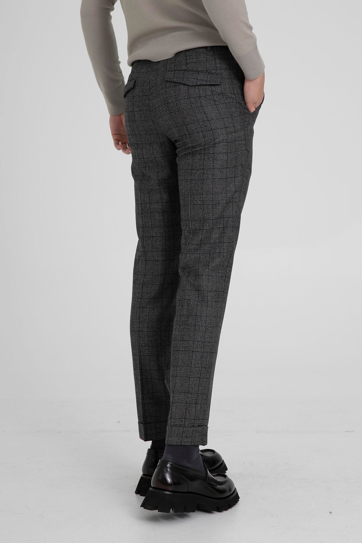 Pantaloni Torino Master Fit Duble Paça Ekoseli Yün Pantolon-Libas Trendy Fashion Store