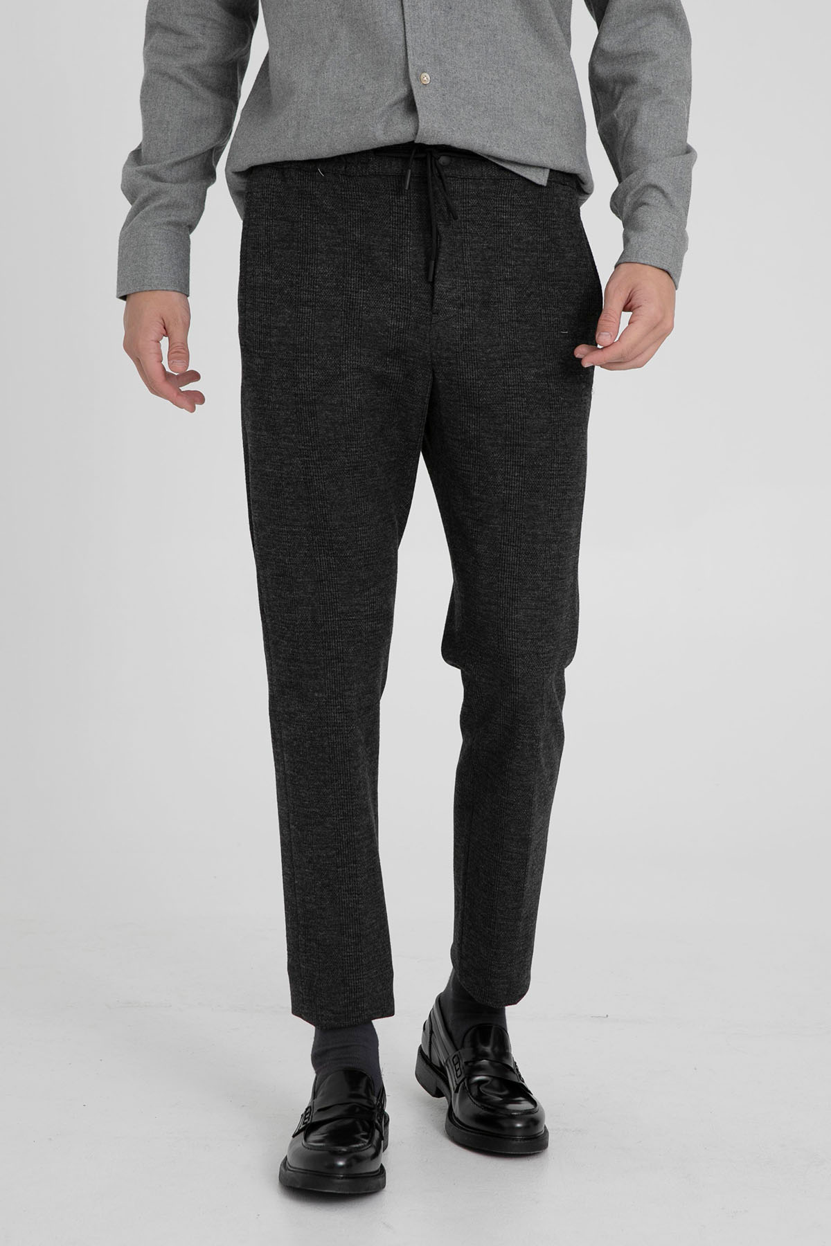 Pantaloni Torino Omega Slim Fit Beli Lastikli Ekoseli Streç Pantolon-Libas Trendy Fashion Store