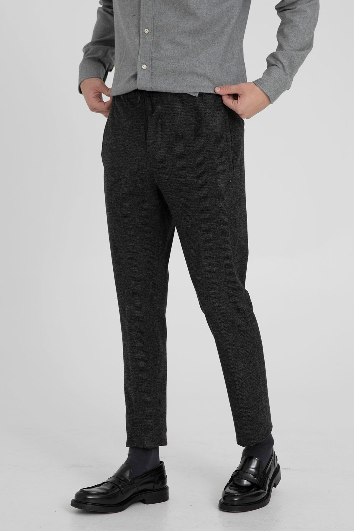 Pantaloni Torino Omega Slim Fit Beli Lastikli Ekoseli Streç Pantolon-Libas Trendy Fashion Store