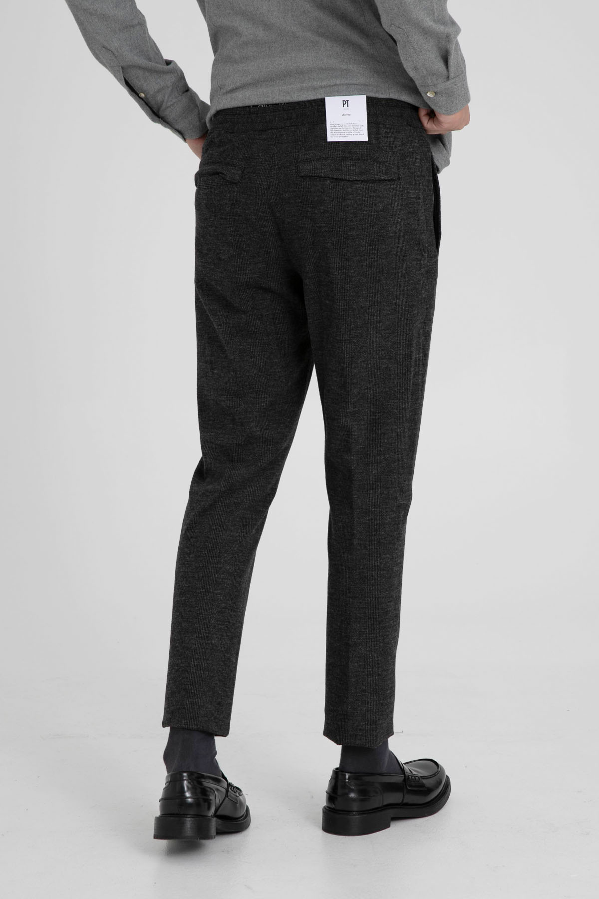 Pantaloni Torino Omega Slim Fit Beli Lastikli Ekoseli Streç Pantolon-Libas Trendy Fashion Store