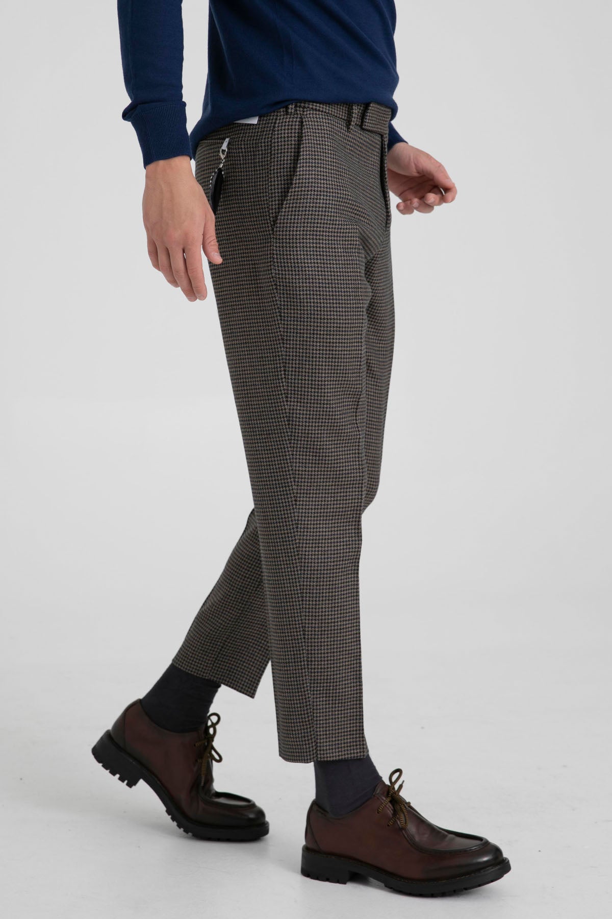 Pantaloni Torino Rebel Fit Kazayağı Desenli Yün Pantolon-Libas Trendy Fashion Store