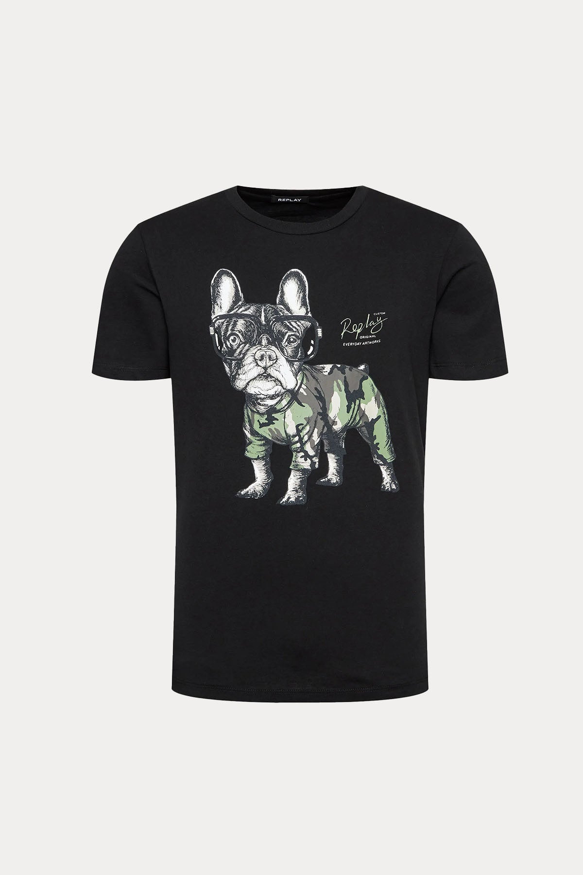 Replay Yuvarlak Yaka Baskılı T-shirt-Libas Trendy Fashion Store