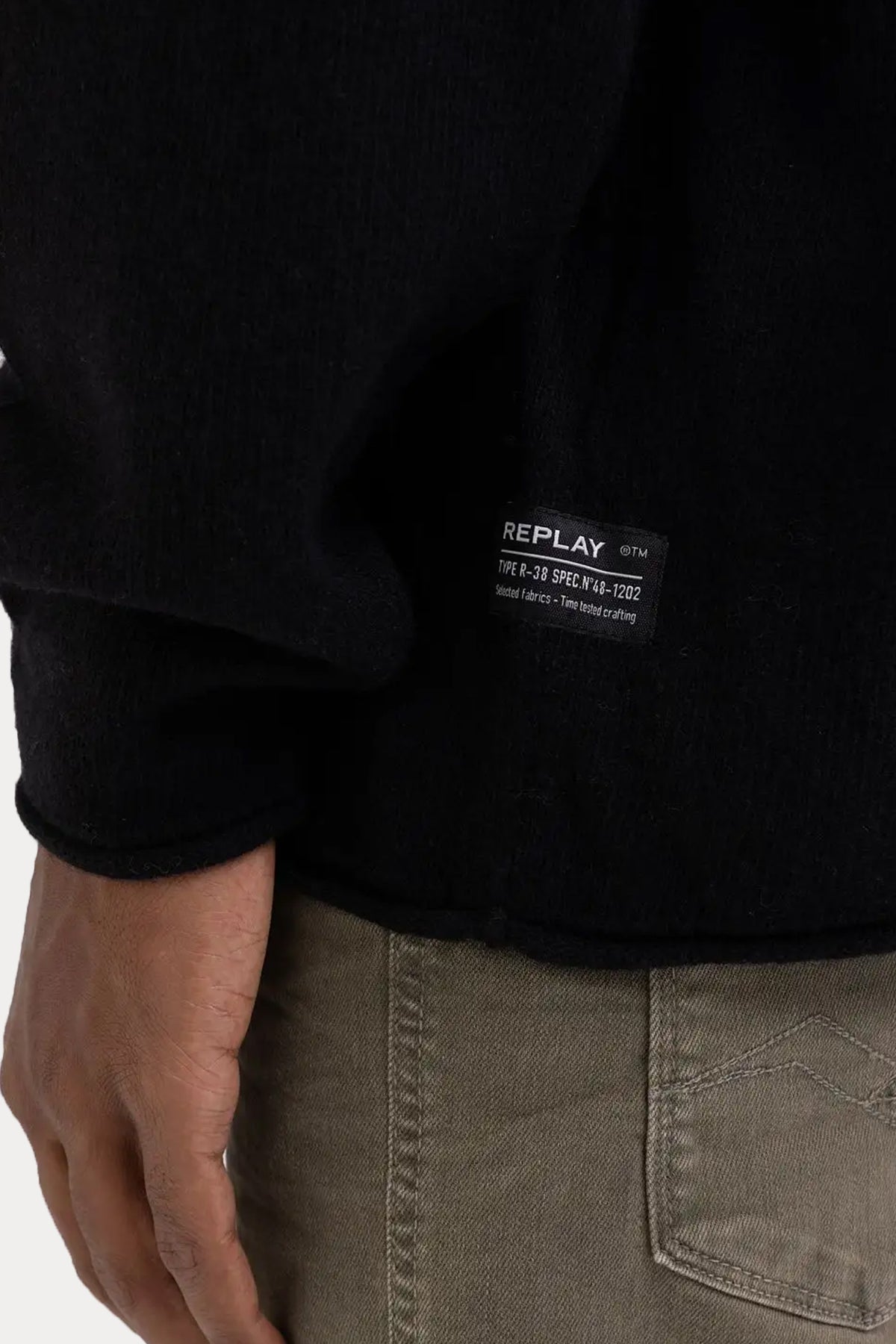 Replay Geniş Kesim Yarım Balıkçı Yaka Örgü Yün Triko-Libas Trendy Fashion Store