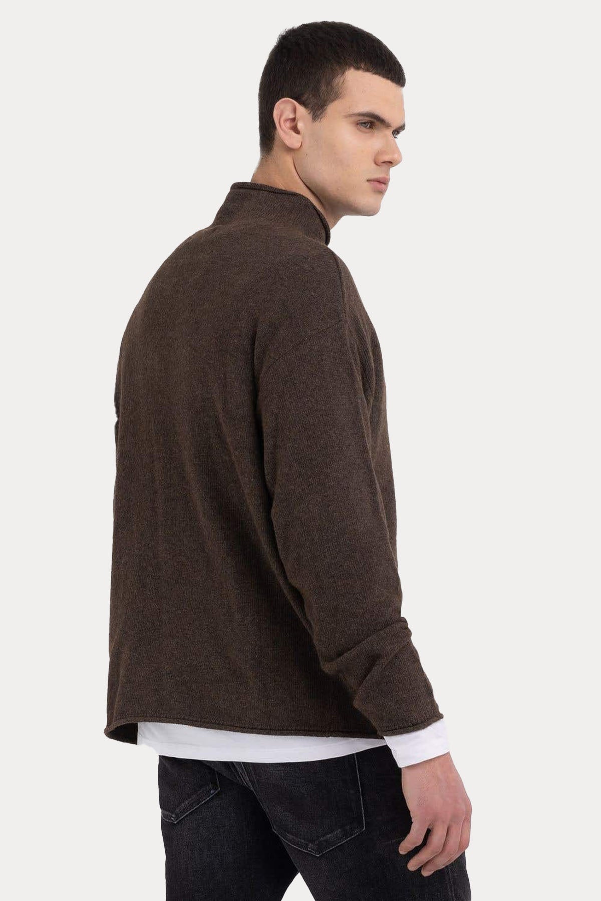 Replay Geniş Kesim Yarım Balıkçı Yaka Örgü Yün Triko-Libas Trendy Fashion Store