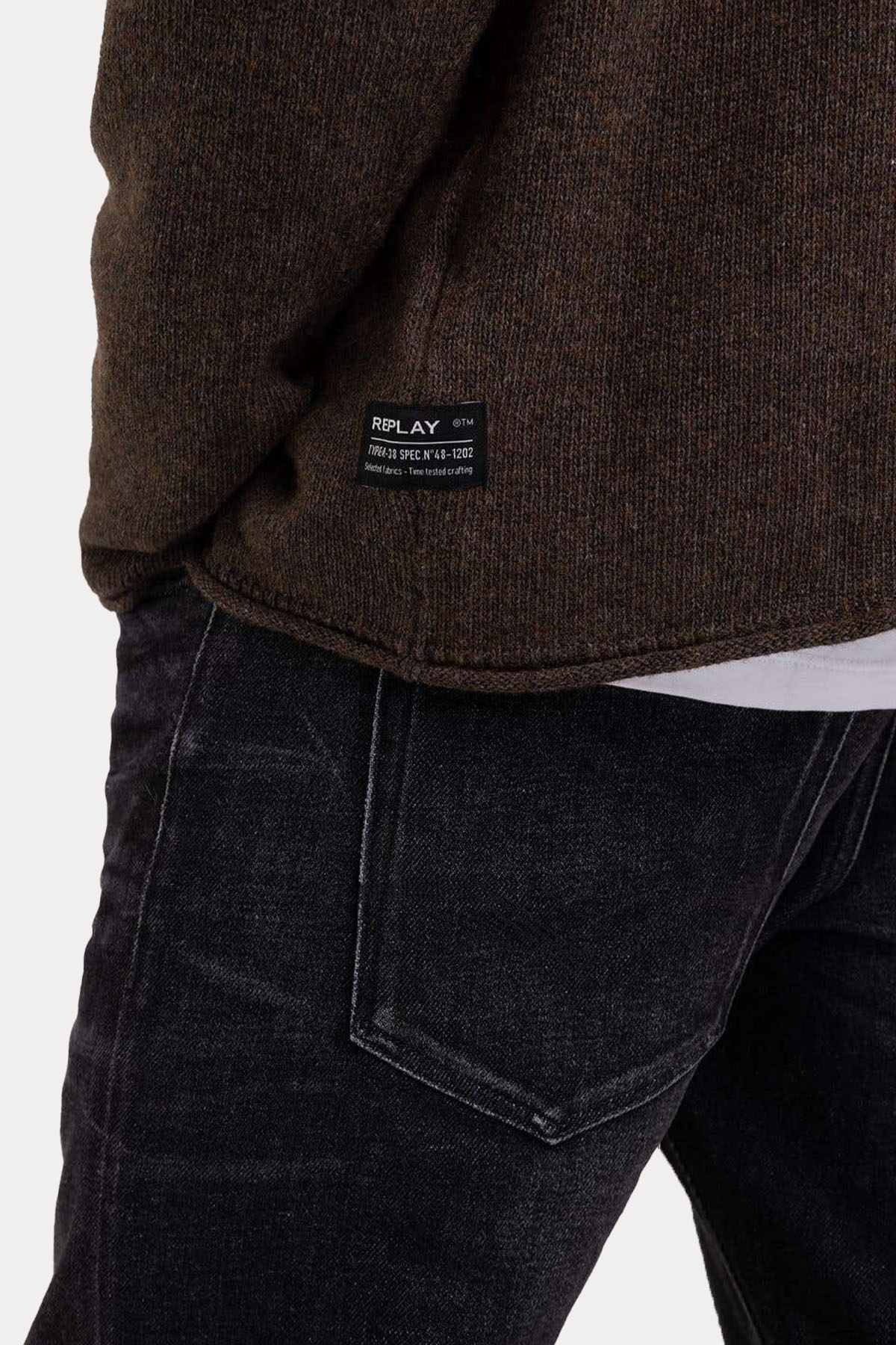 Replay Geniş Kesim Yarım Balıkçı Yaka Örgü Yün Triko-Libas Trendy Fashion Store