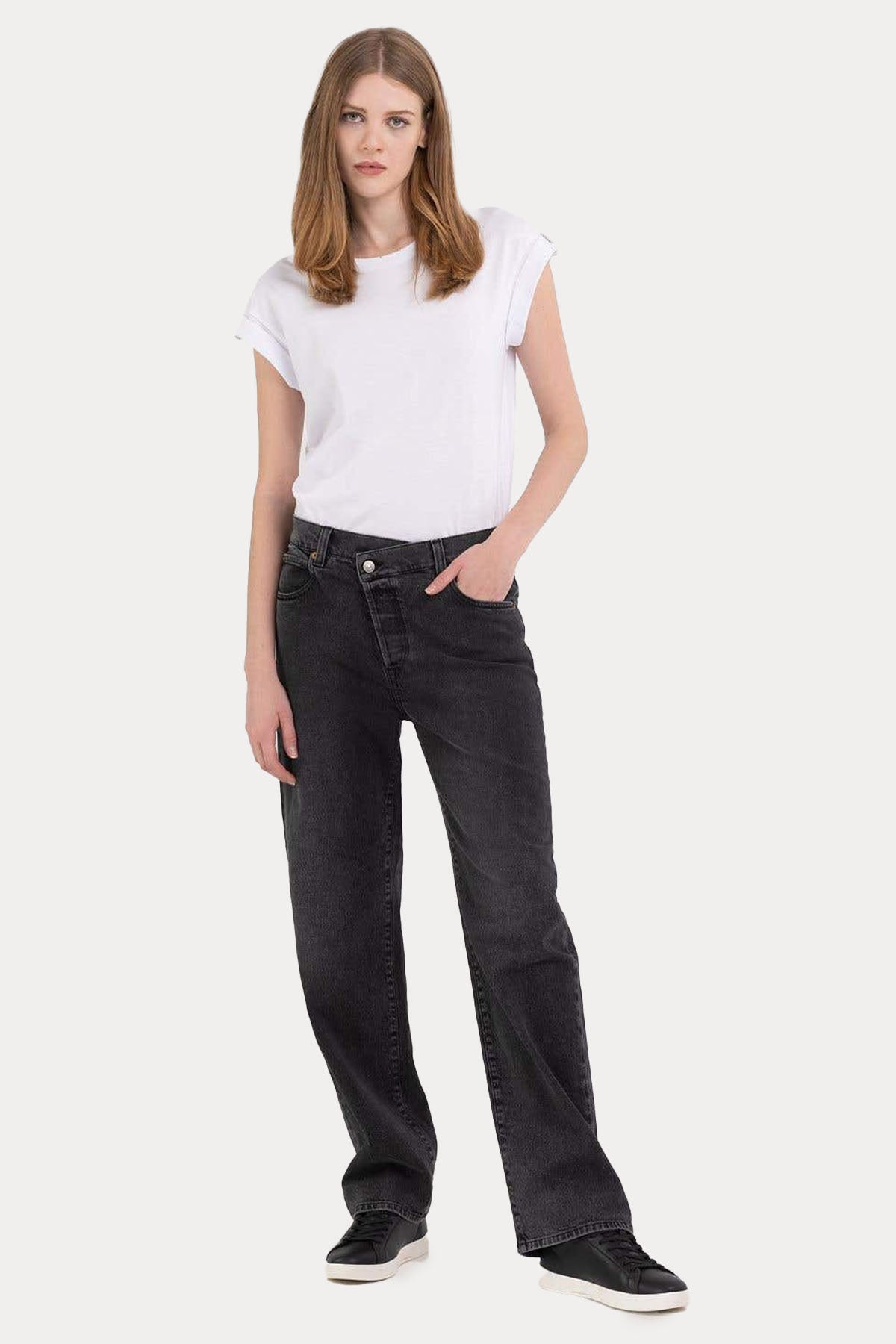 Replay Zelmaa Loose Wide Leg Fit Jeans