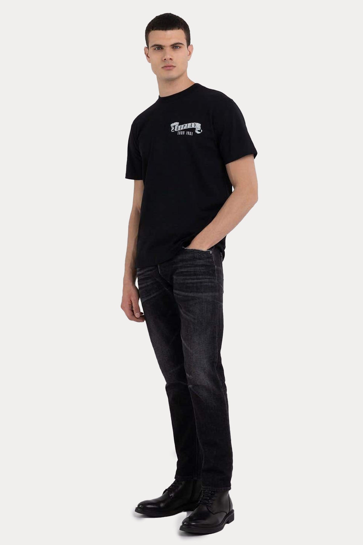 Replay Yuvarlak Yaka Baskılı T-shirt