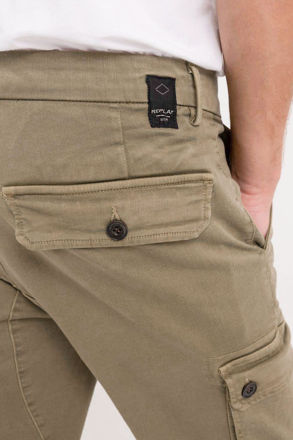 Replay Jaan Hyperflex X-Lite Slim Fit Kargo Pantolon-Libas Trendy Fashion Store