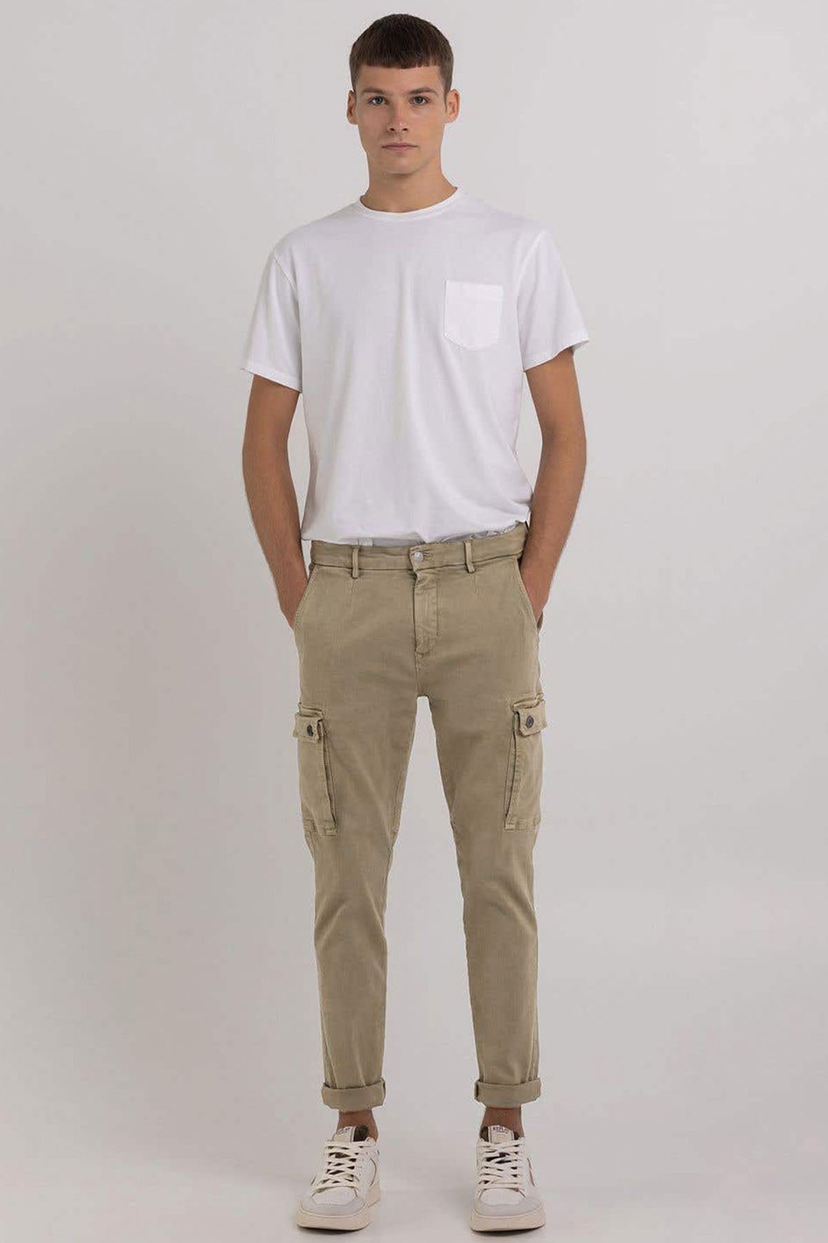 Replay Jaan Hyperflex X-Lite Slim Fit Kargo Pantolon-Libas Trendy Fashion Store