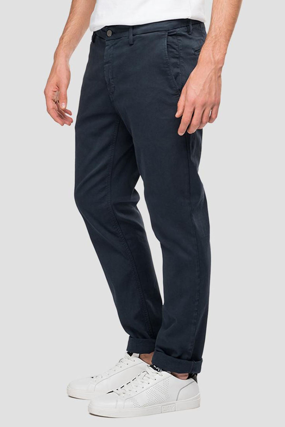Replay Benni Regular Fit Hyperflex Extra Light Chino Pantolon-Libas Trendy Fashion Store