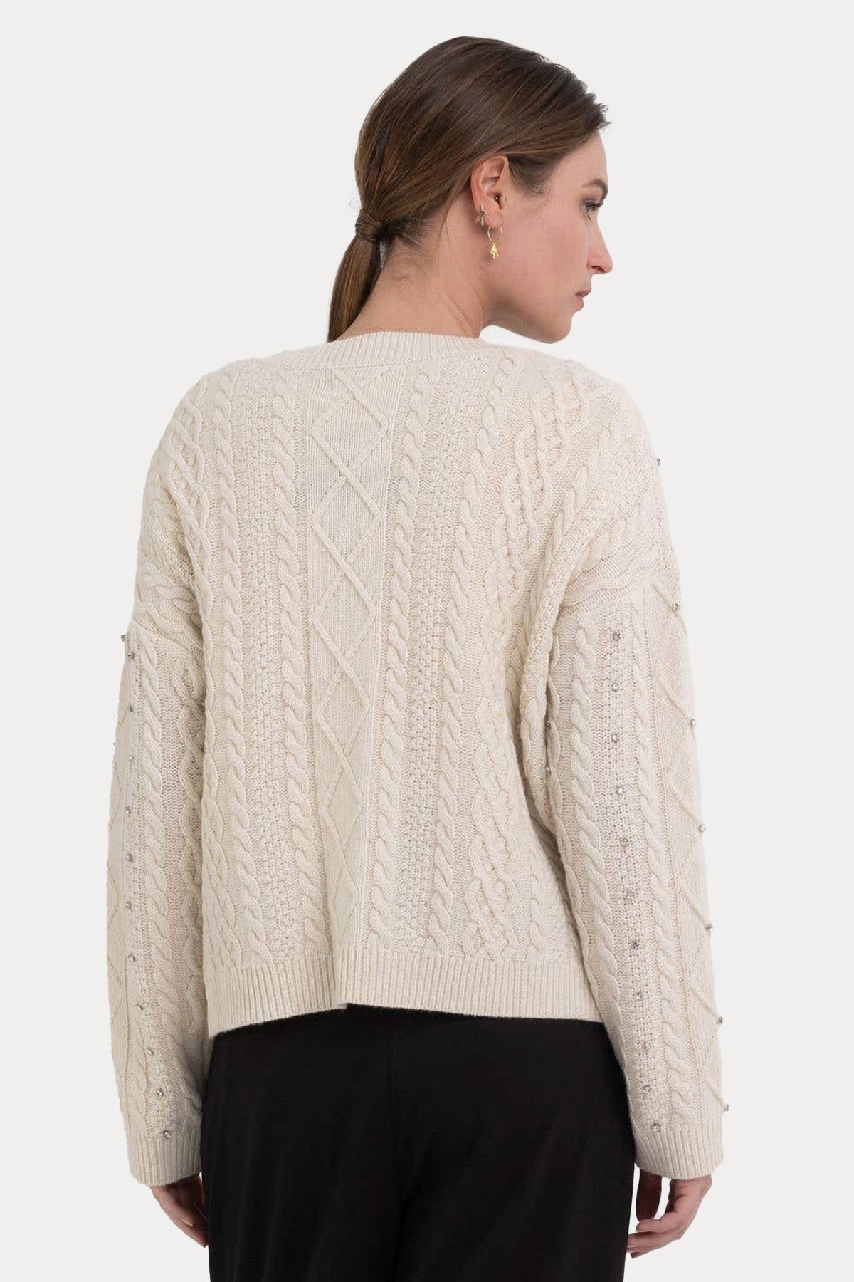 Replay Geniş Kesim V Yaka Örgü Yün Triko-Libas Trendy Fashion Store