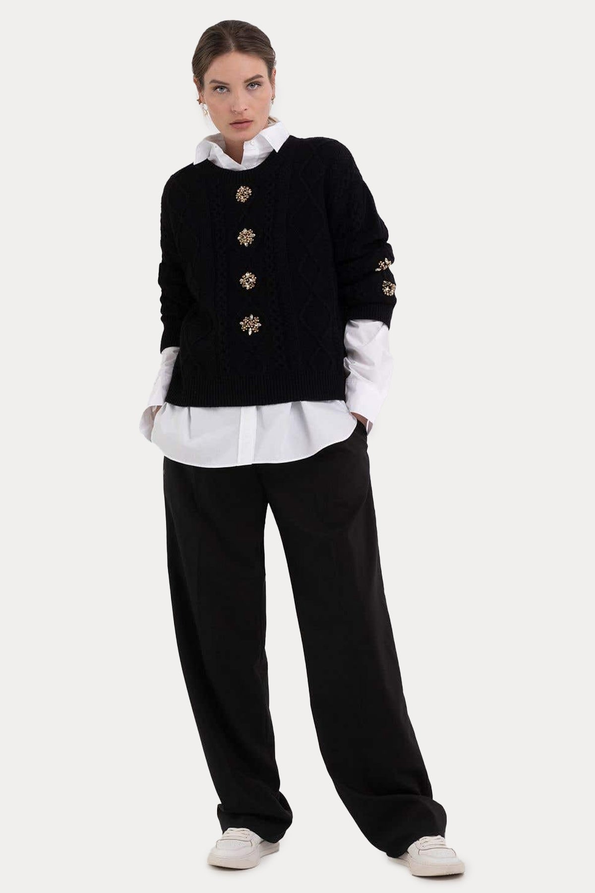 Replay Yuvarlak Yaka Örgü Yün Triko-Libas Trendy Fashion Store