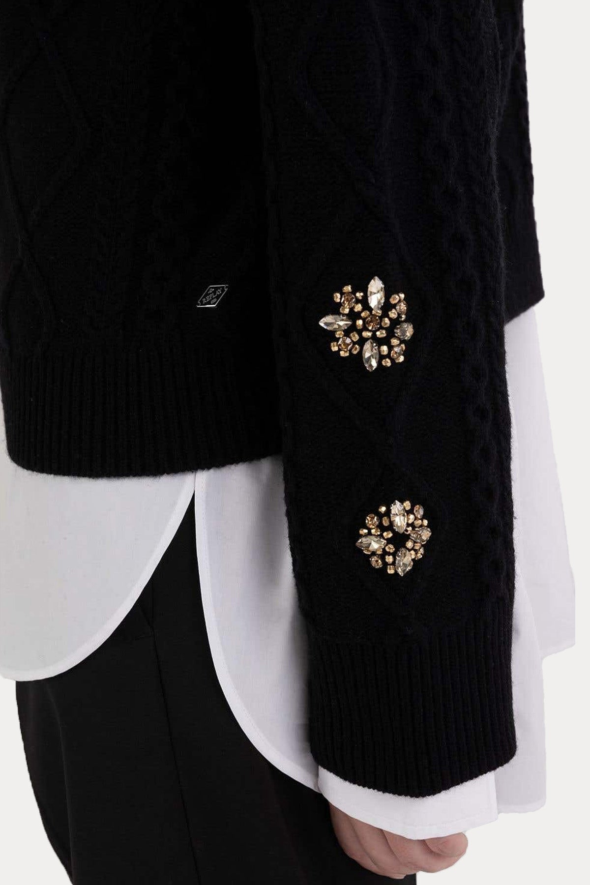 Replay Yuvarlak Yaka Örgü Yün Triko-Libas Trendy Fashion Store