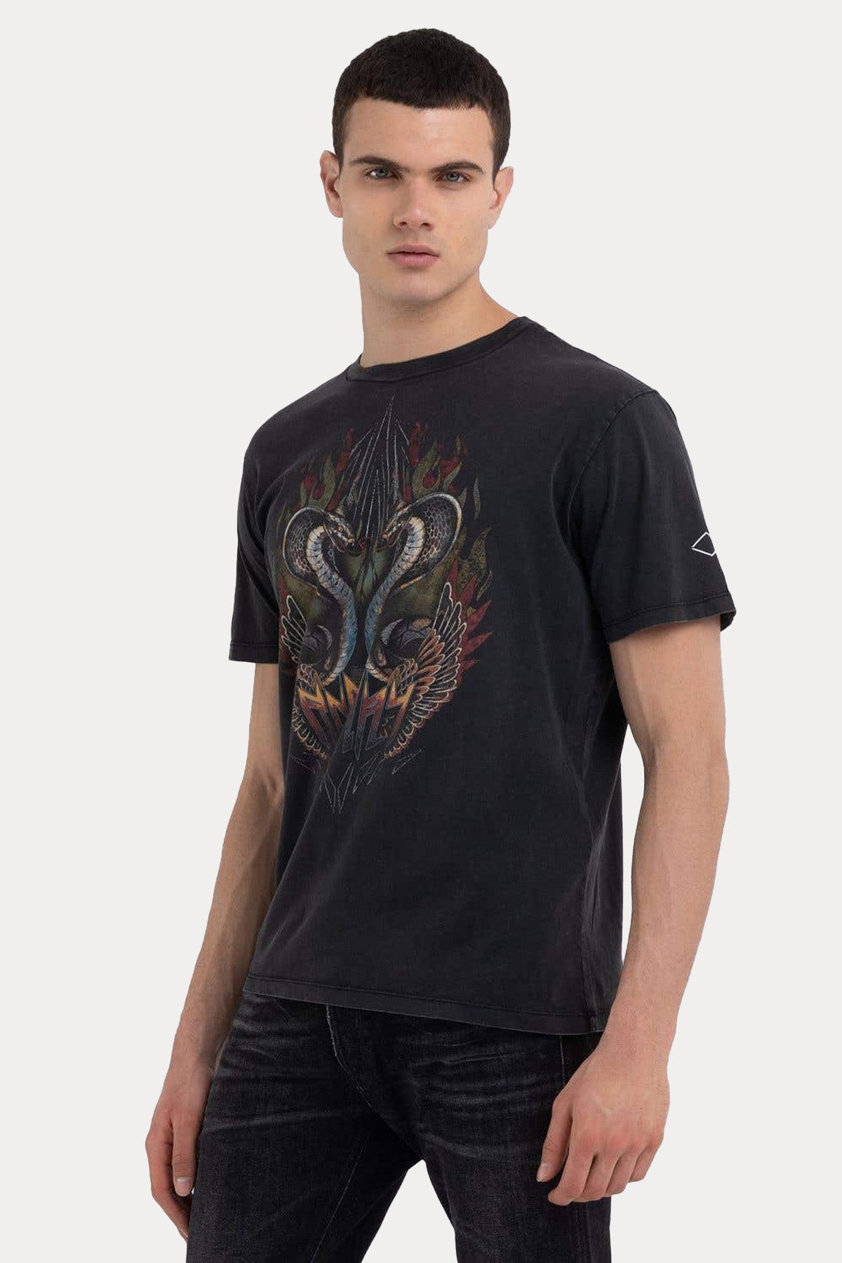 Replay Yuvarlak Yaka Desenli T-shirt-Libas Trendy Fashion Store