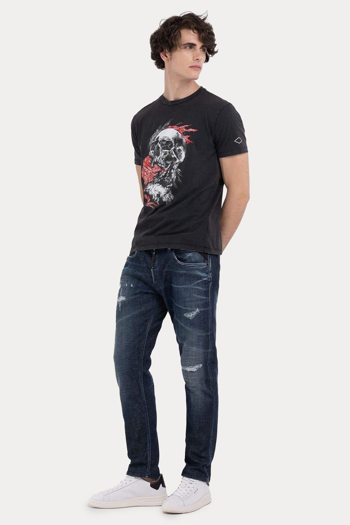 Replay Yuvarlak Yaka Desenli T-shirt-Libas Trendy Fashion Store