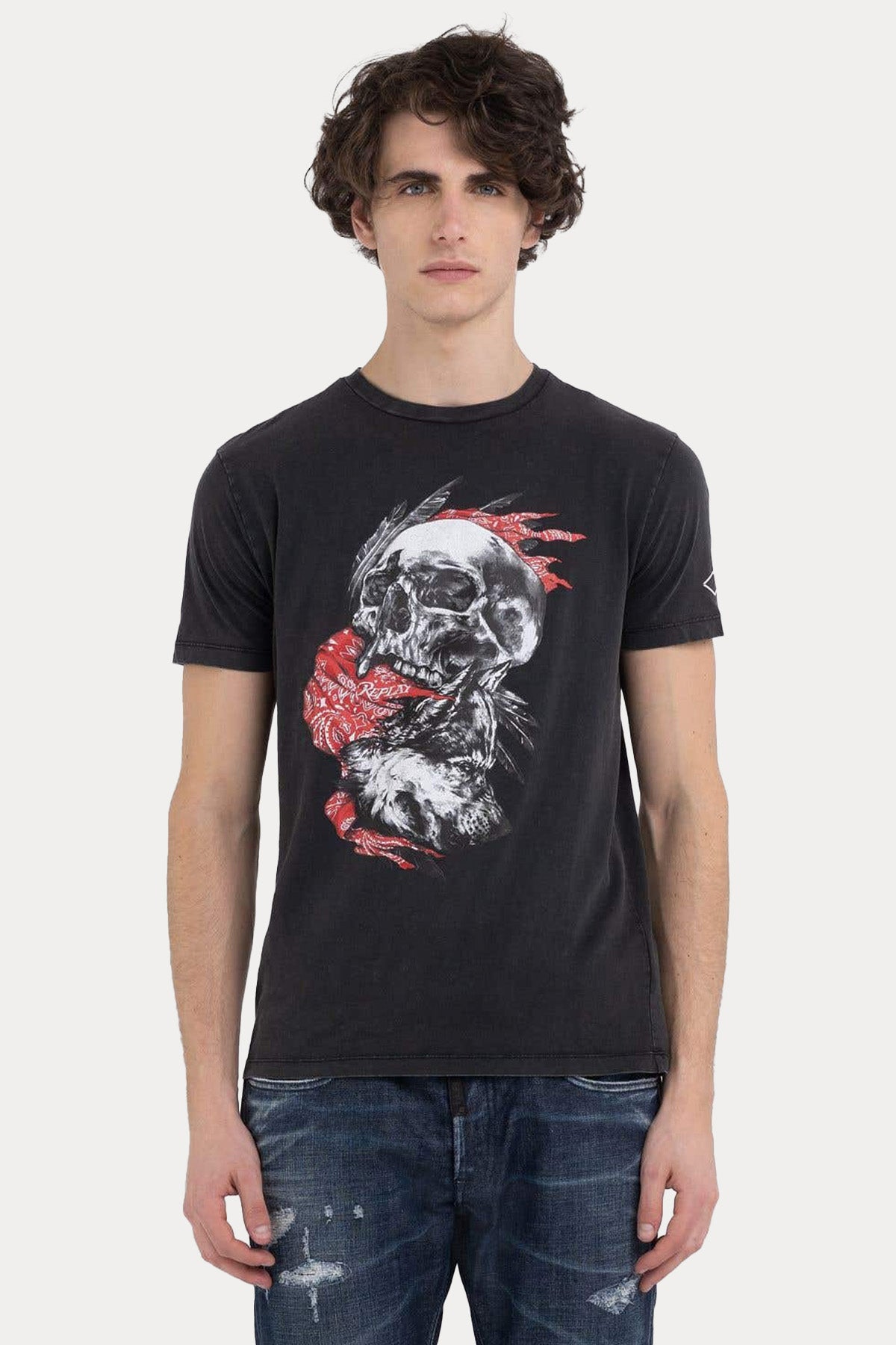 Replay Yuvarlak Yaka Desenli T-shirt-Libas Trendy Fashion Store