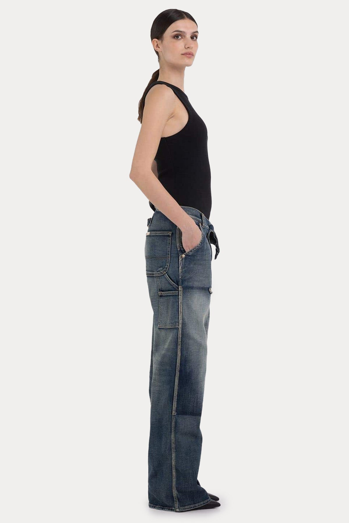 Replay Geniş Kesim Beli Katlı Jeans-Libas Trendy Fashion Store