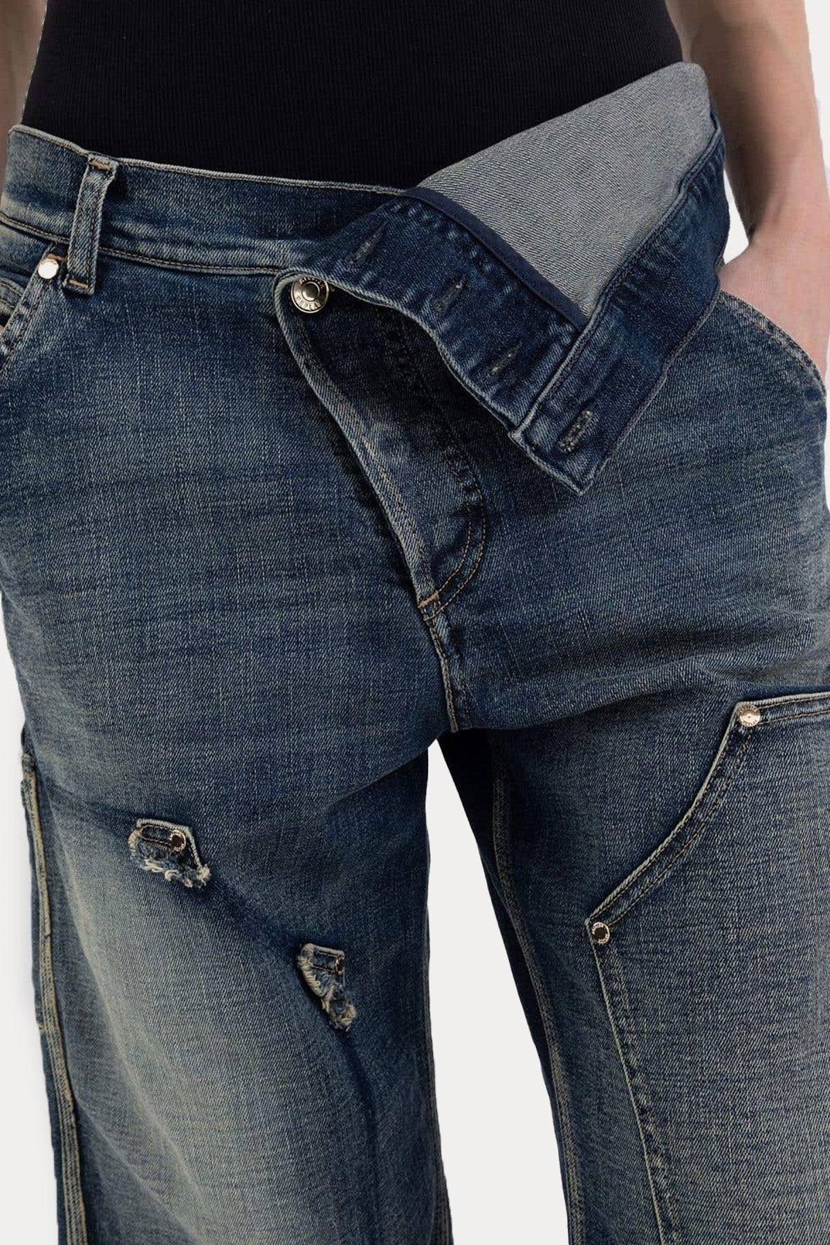 Replay Geniş Kesim Beli Katlı Jeans-Libas Trendy Fashion Store