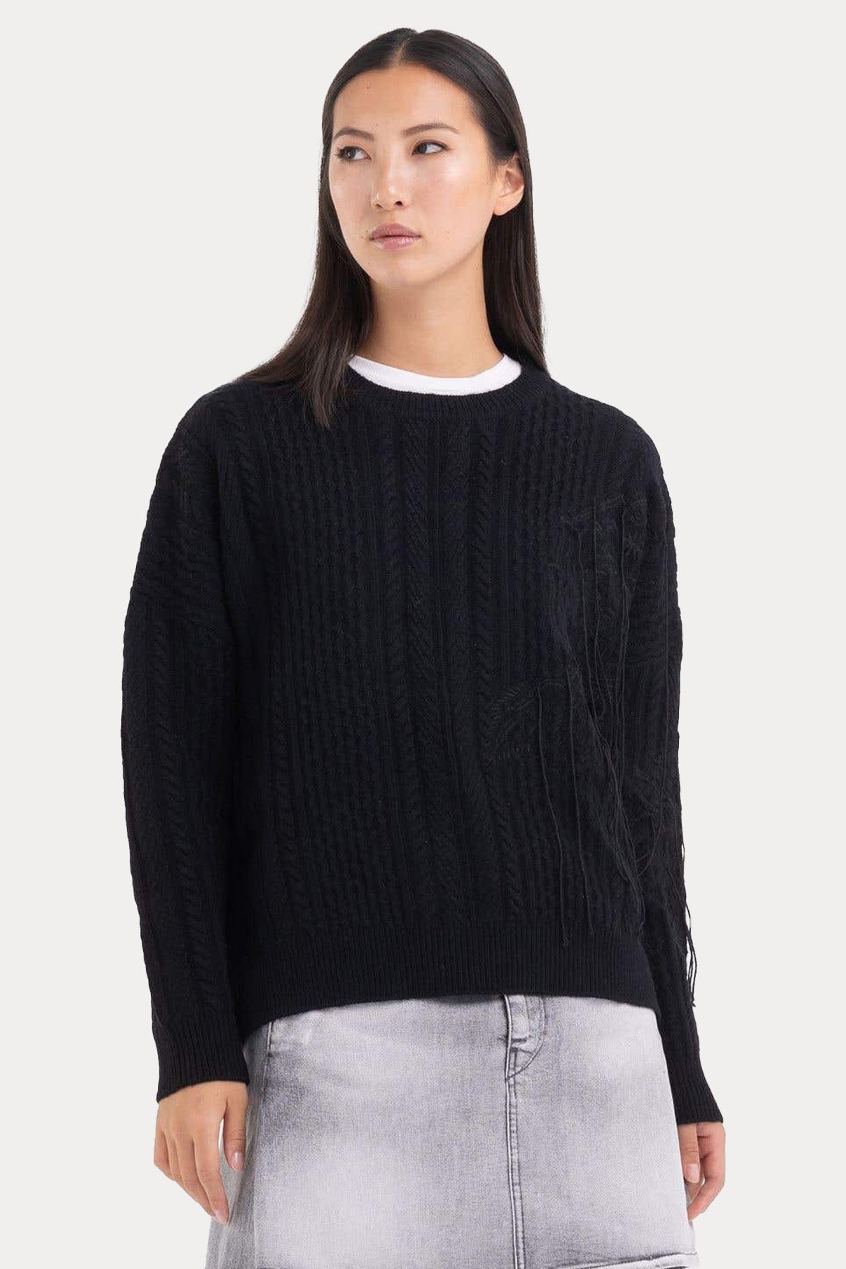 Replay Yuvarlak Yaka Örgü Yün Triko-Libas Trendy Fashion Store