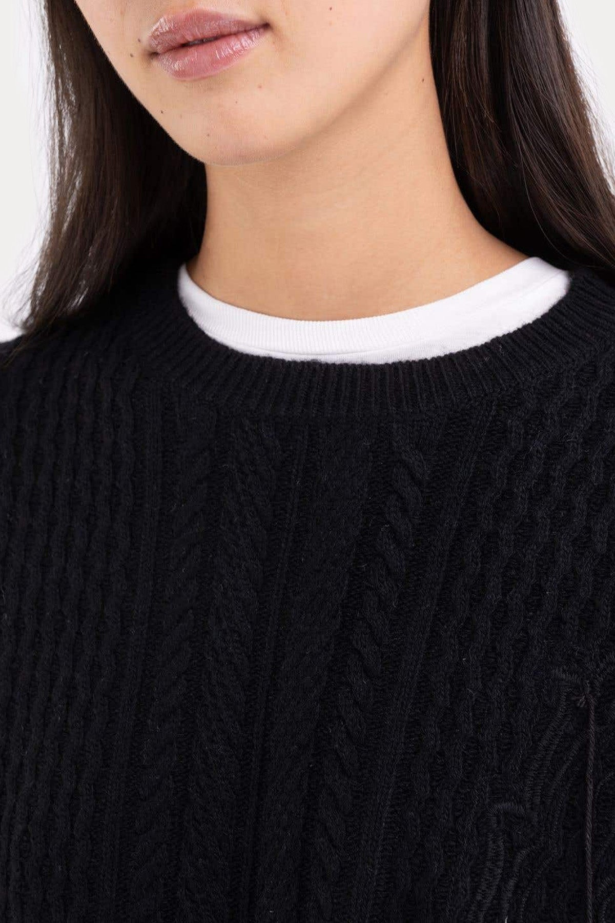 Replay Yuvarlak Yaka Örgü Yün Triko-Libas Trendy Fashion Store