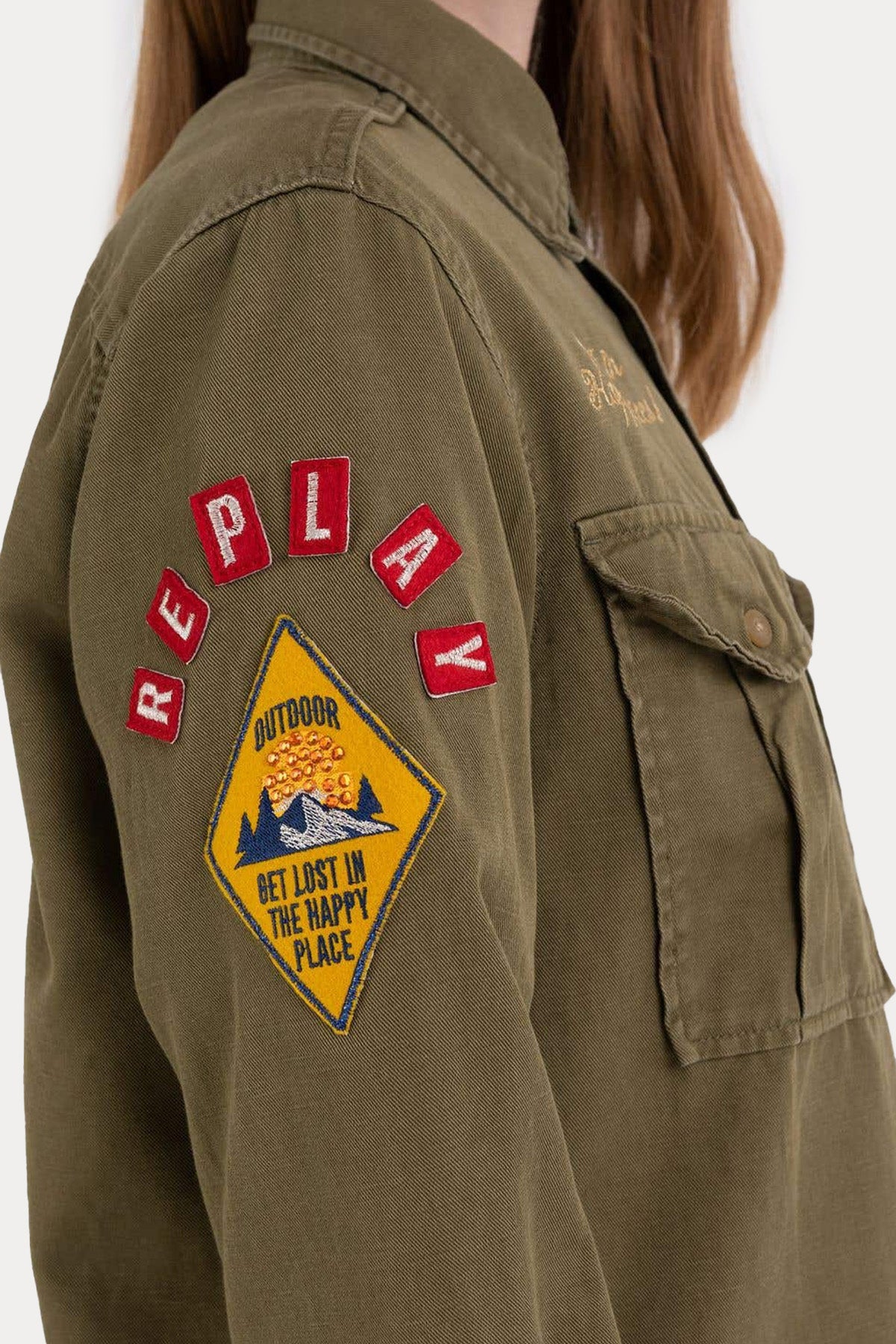 Replay Ketenli Cep Detaylı Logolu Gömlek-Libas Trendy Fashion Store