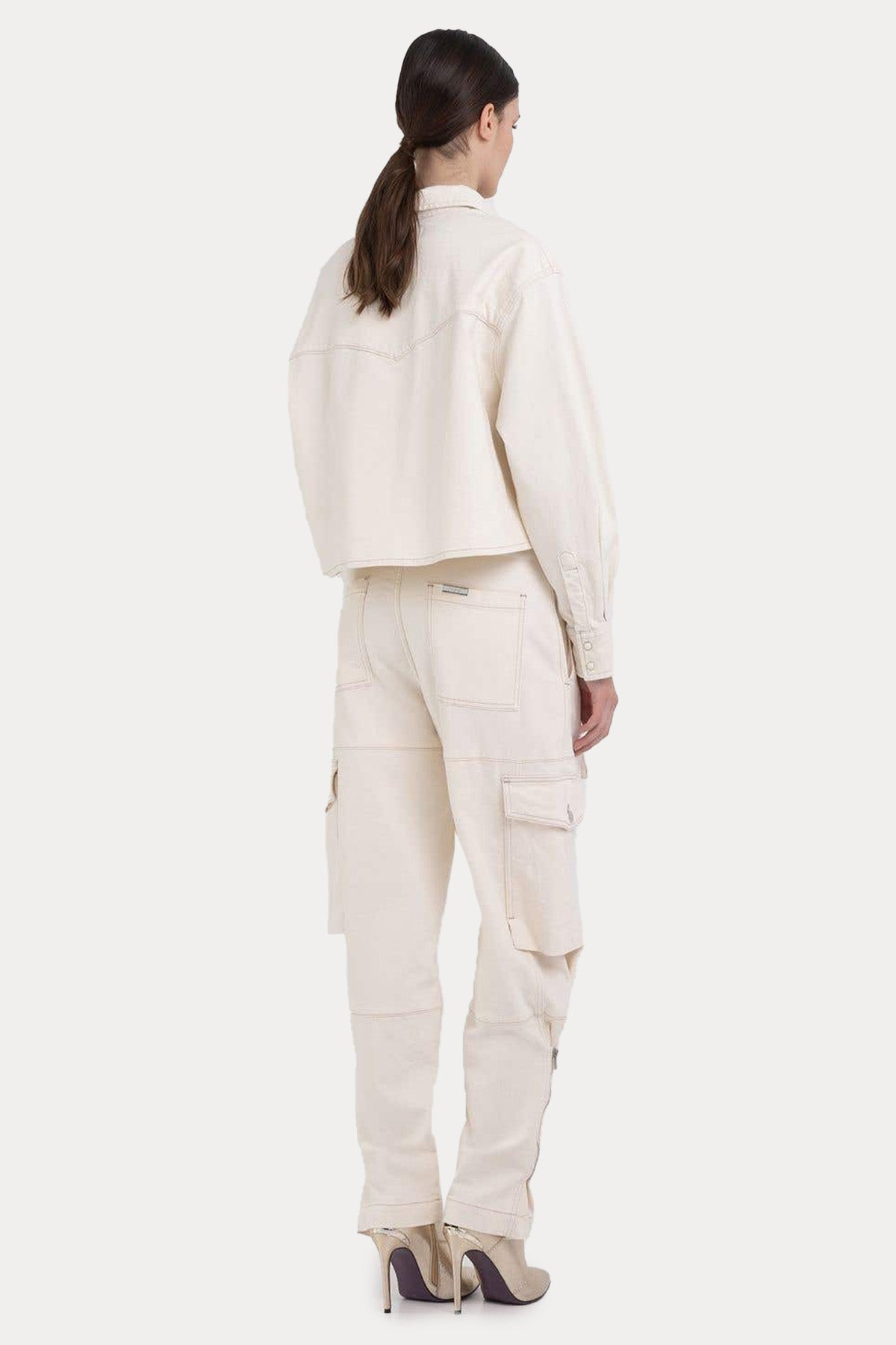 Replay Relaxed Fit Crop Denim Gömlek-Libas Trendy Fashion Store