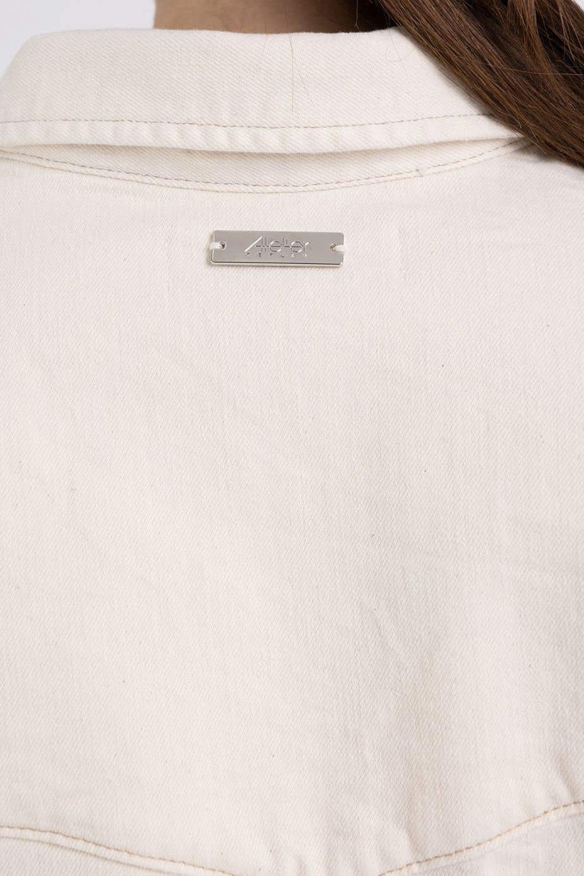 Replay Relaxed Fit Crop Denim Gömlek-Libas Trendy Fashion Store
