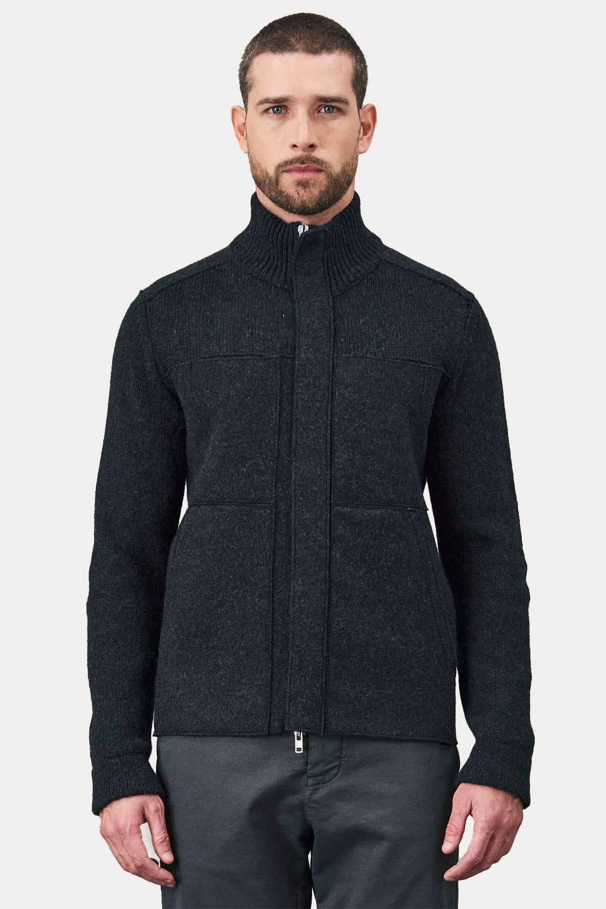 Transit Dik Yaka Örgü Yün Triko Ceket-Libas Trendy Fashion Store