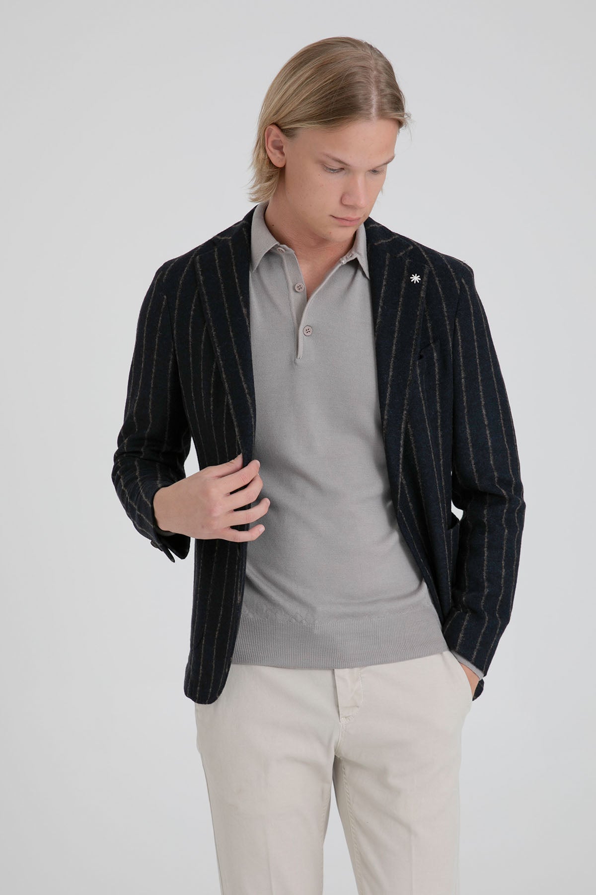 Manuel Ritz Çizgili Yün Blazer Ceket-Libas Trendy Fashion Store