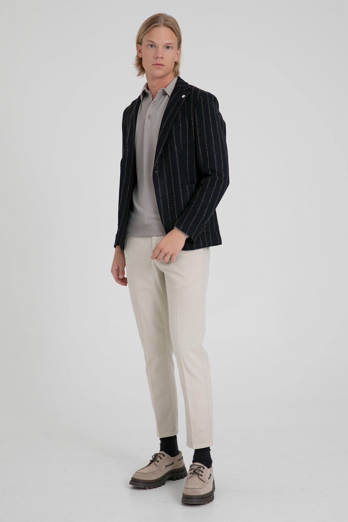 Manuel Ritz Çizgili Yün Blazer Ceket-Libas Trendy Fashion Store