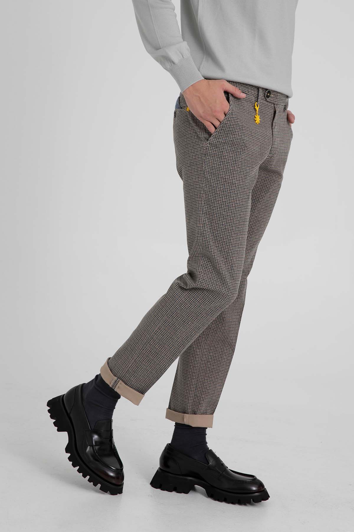 Manuel Ritz Slim Fit Kazayağı Desenli Yandan Cepli Pantolon-Libas Trendy Fashion Store