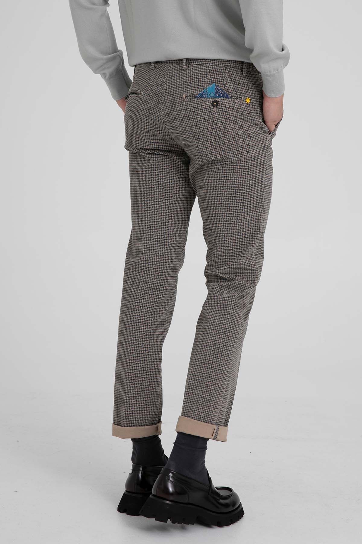 Manuel Ritz Slim Fit Kazayağı Desenli Yandan Cepli Pantolon-Libas Trendy Fashion Store