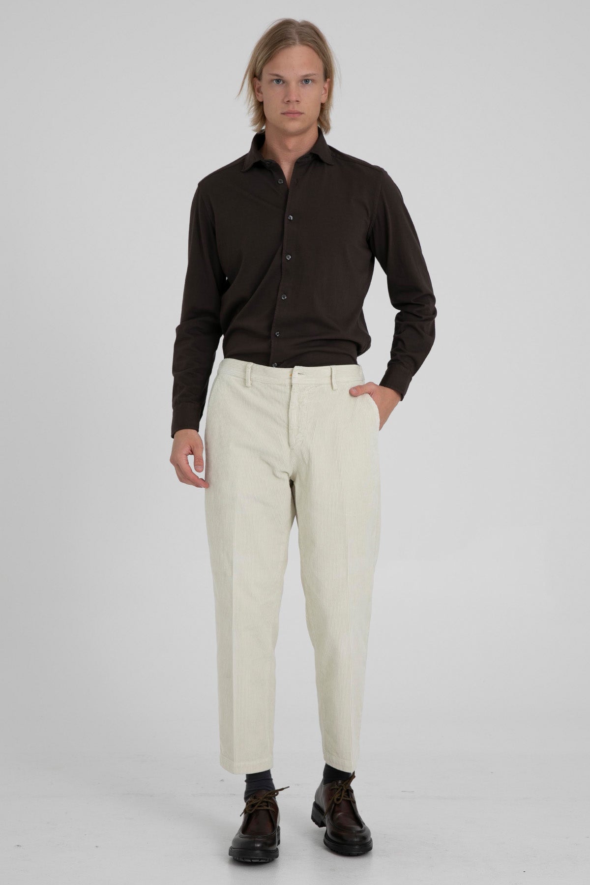 Manuel Ritz Slim Fit Yandan Cepli Fitilli Kadife Pantolon-Libas Trendy Fashion Store