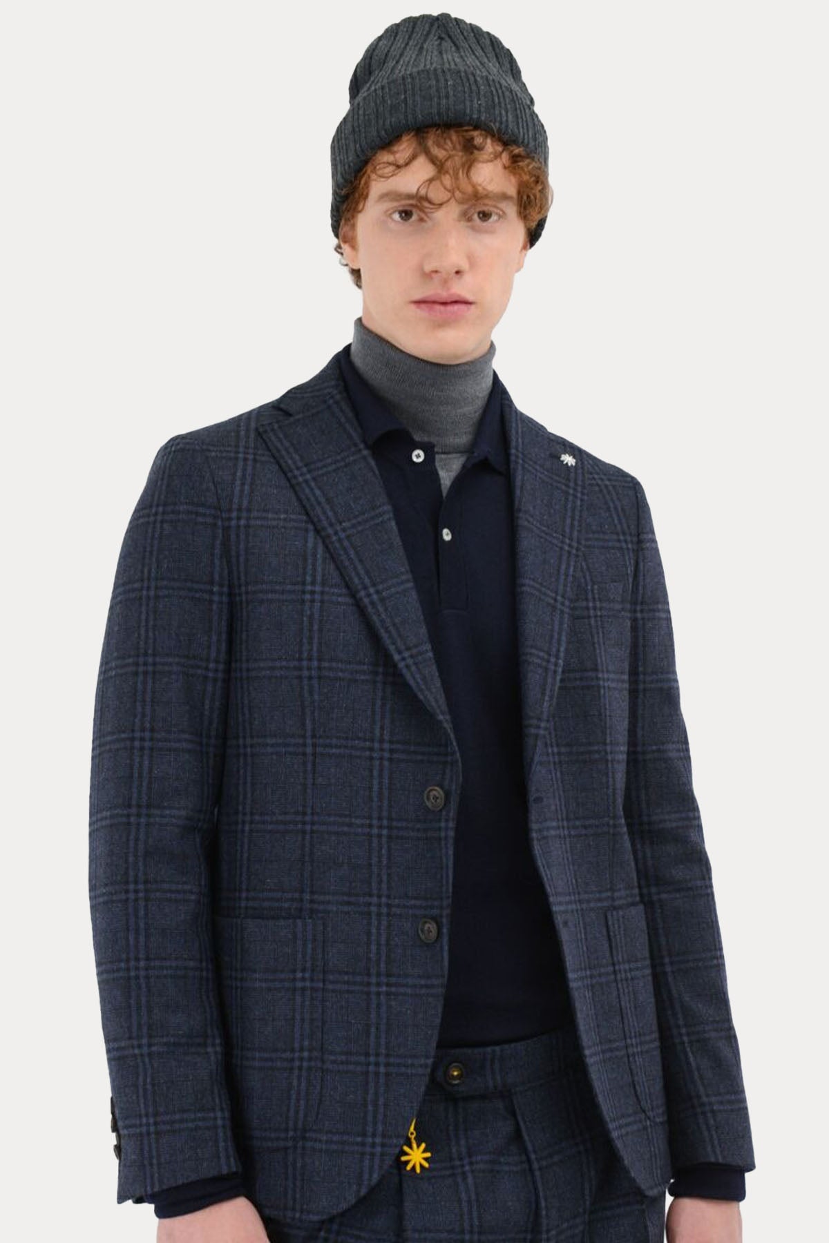 Manuel Ritz Ekoseli Yün Ceket-Libas Trendy Fashion Store