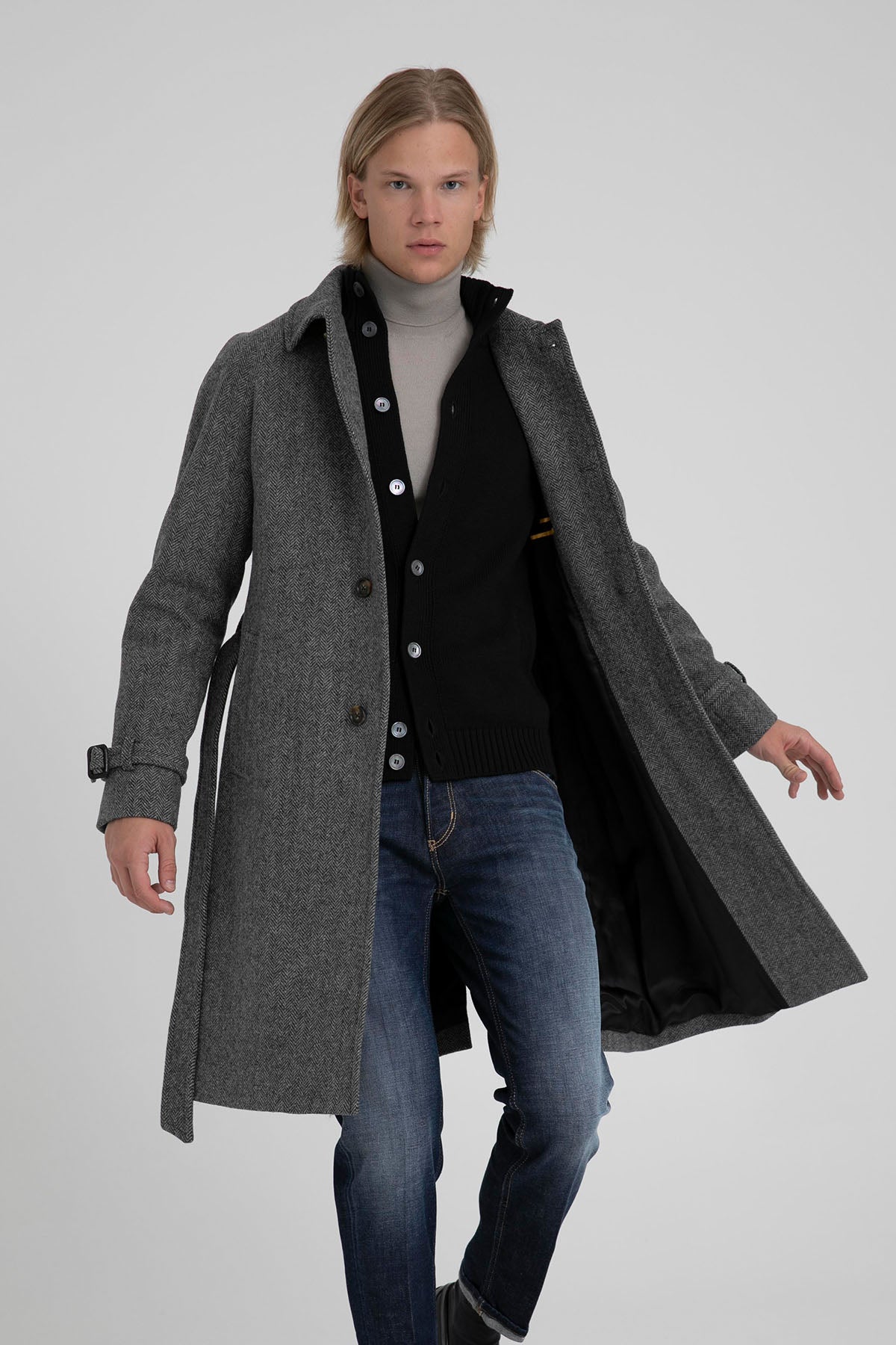 Manuel Ritz Kuşaklı Yün Kaban-Libas Trendy Fashion Store