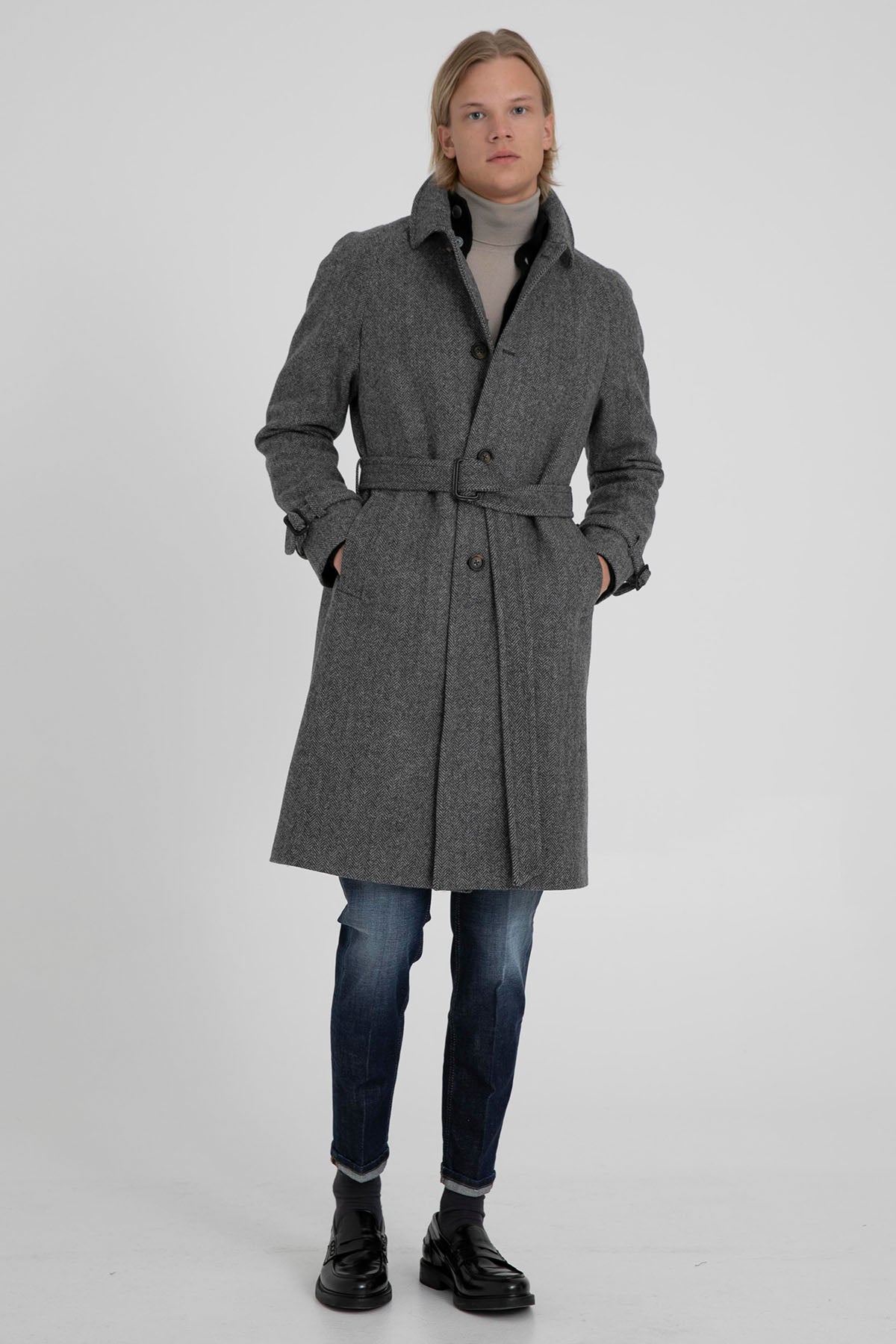 Manuel Ritz Kuşaklı Yün Kaban-Libas Trendy Fashion Store